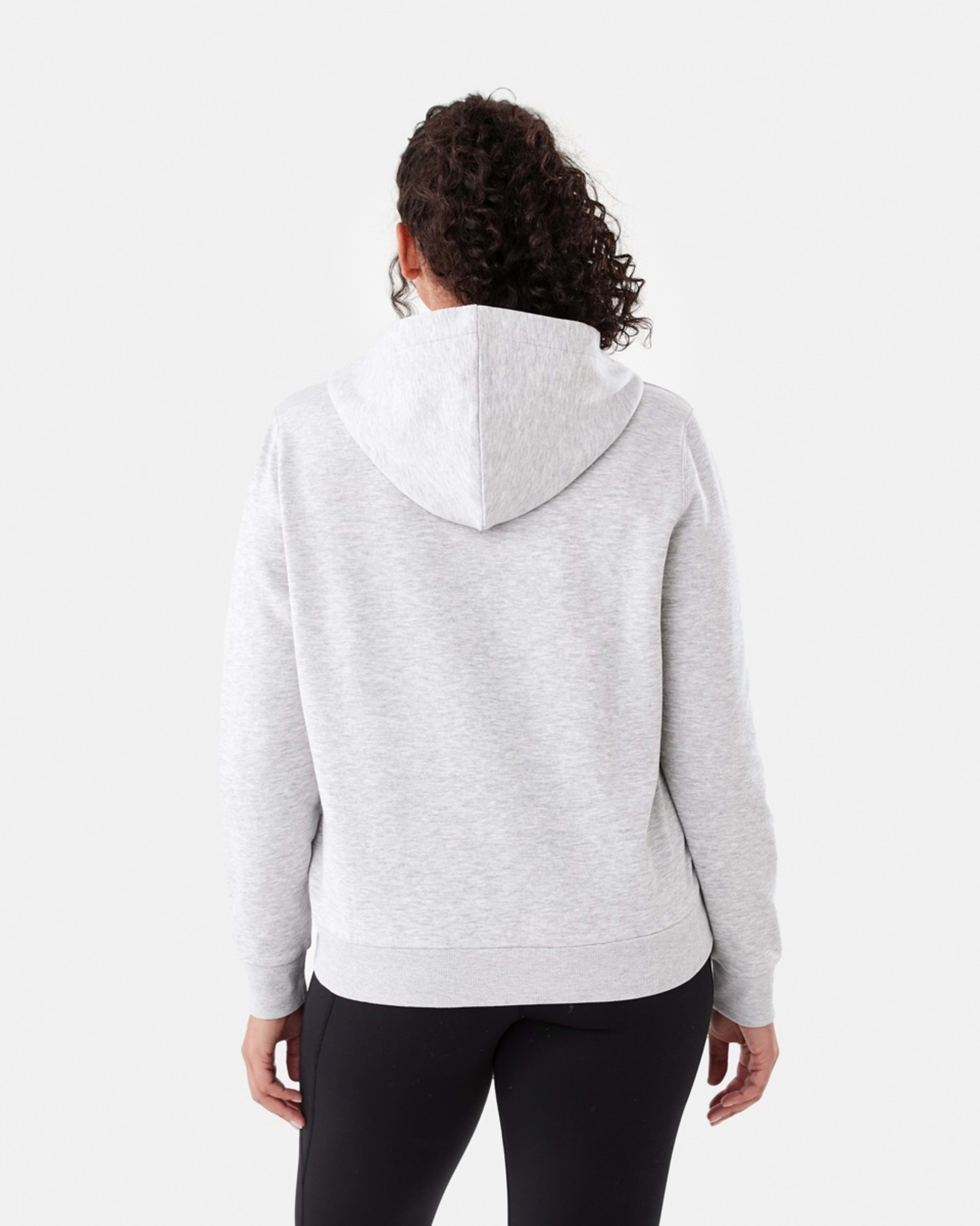 4 Active Womens Zip Through Hoodie SOFT GREY MARLE, 4 of 7