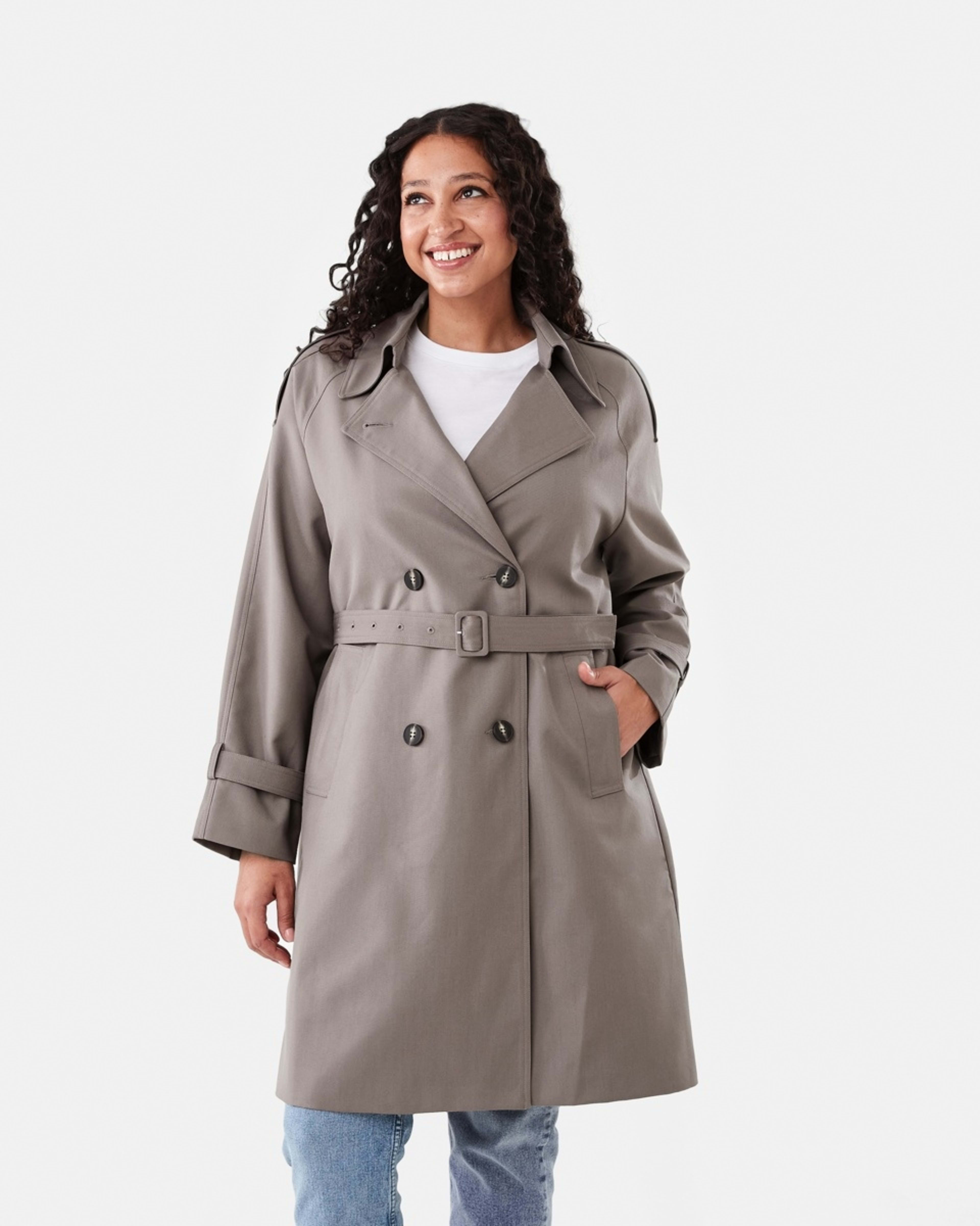 1 Lightweight Trench Coat Taupe Brn, 1 of 10