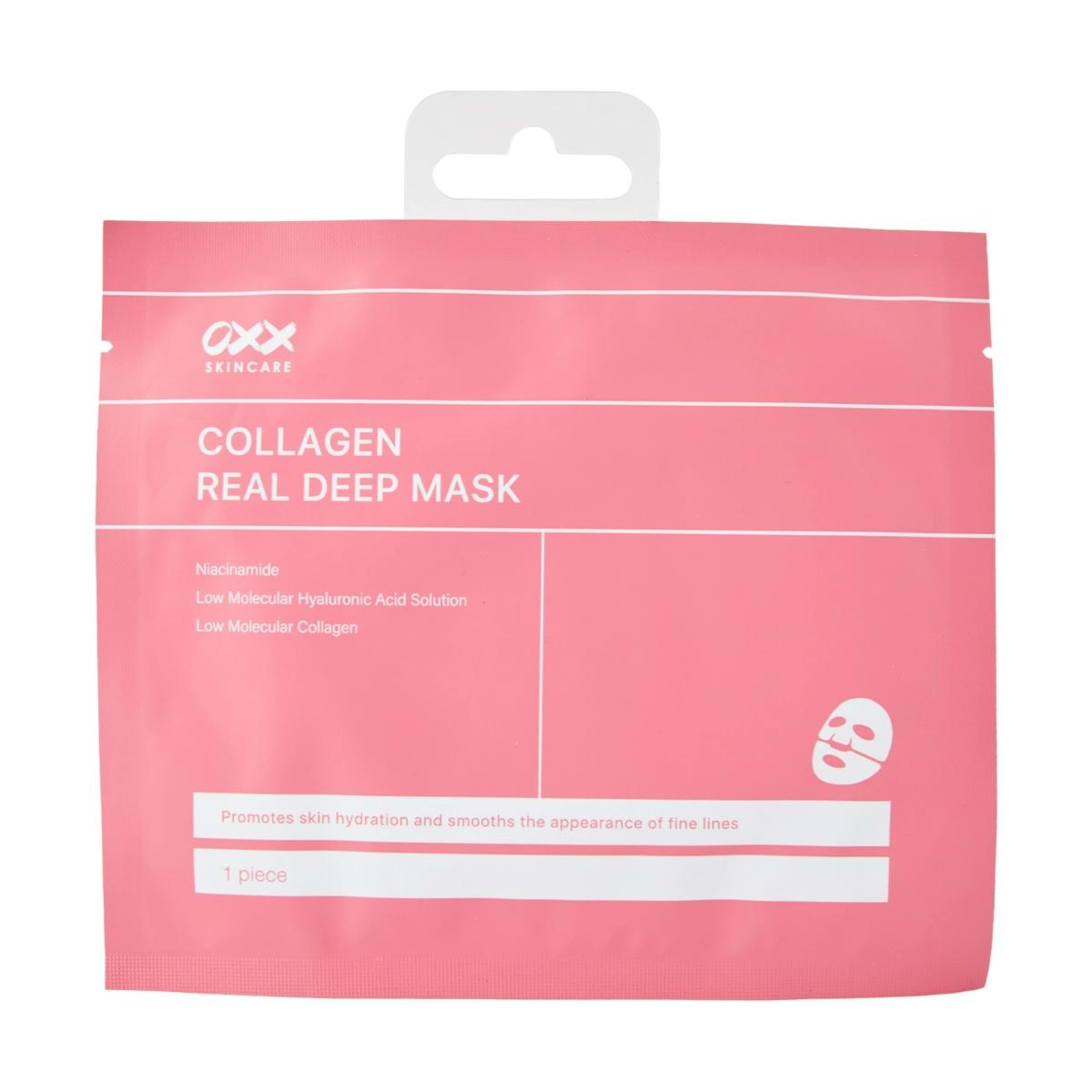 1 OXX Skincare Collagen Real Deep Mask - Niacinamide, Low Molecular Hyaluronic Acid Solution and Low Molecular Collagen