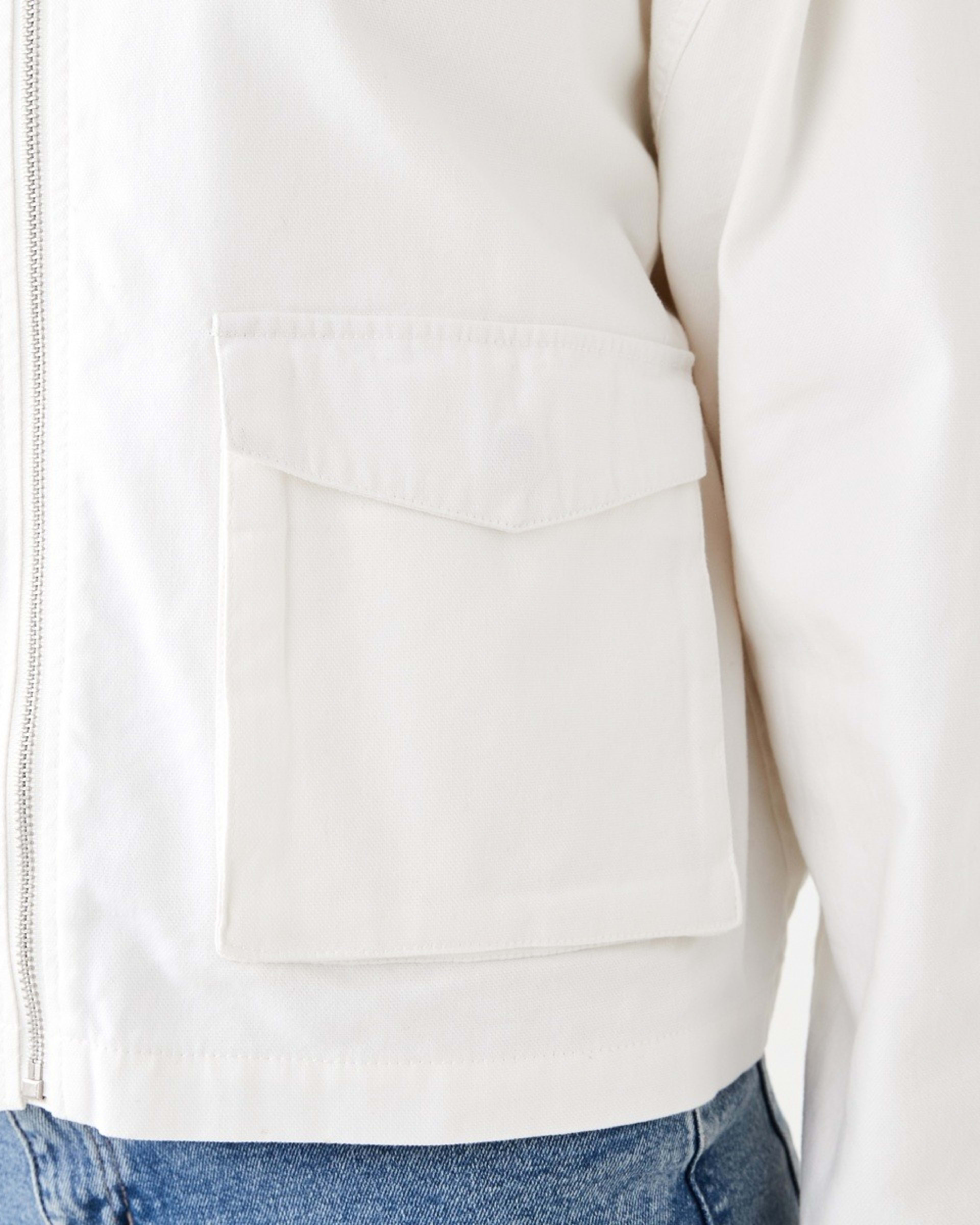7 Cotton Blend Bomber Jacket SNOW WHITE, 7 of 7