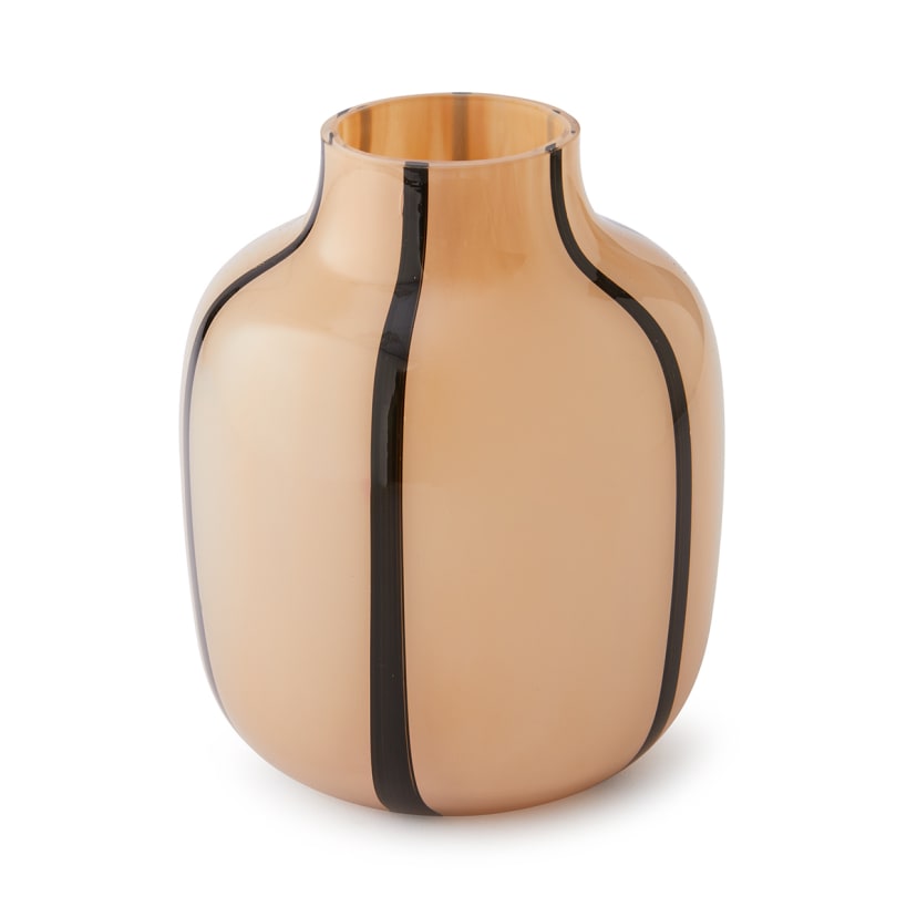 Glass Stripe Vase Kmart