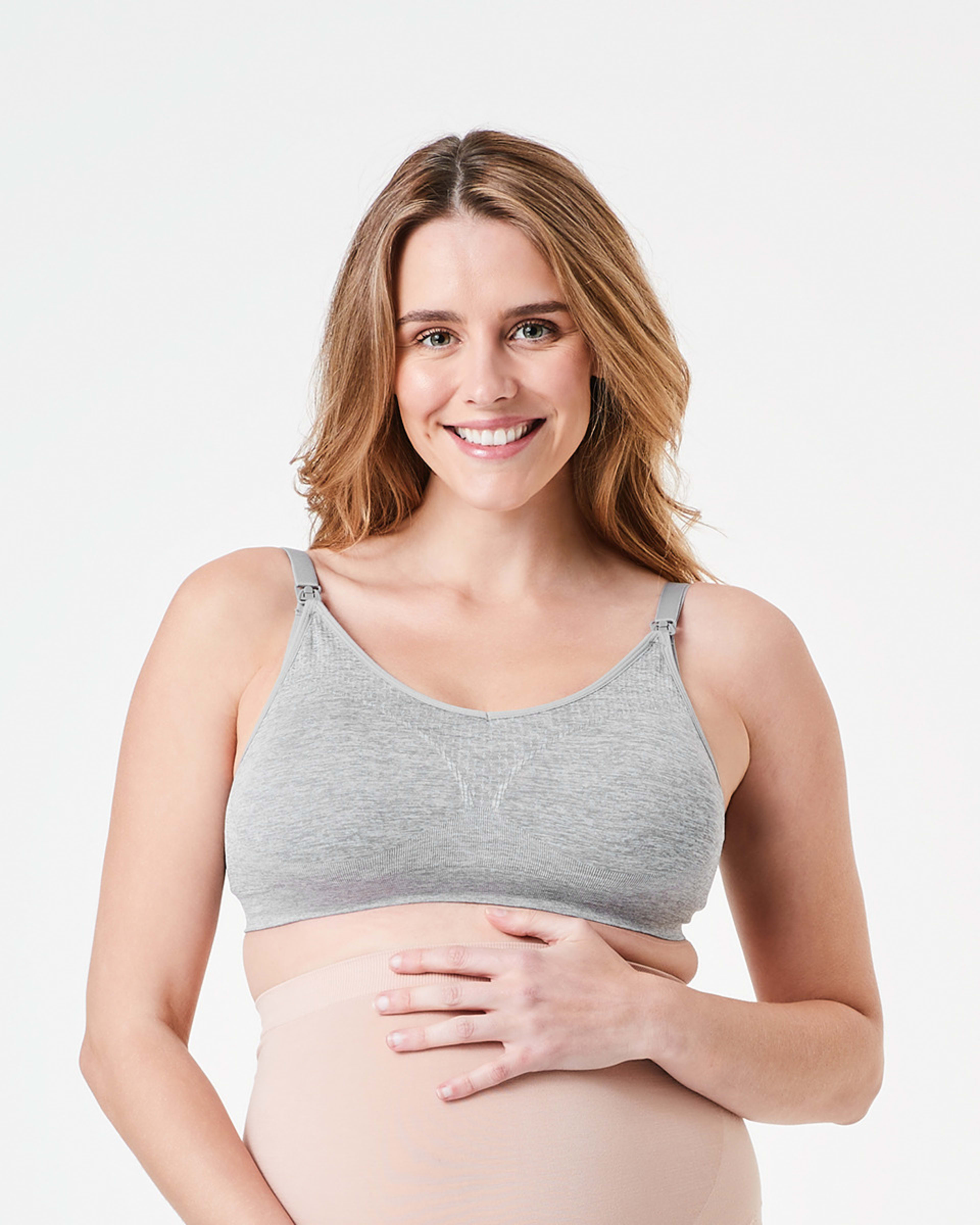 4 2 Pack Maternity Wirefree Seamfree Crop BLACK, GREY, 4 of 9