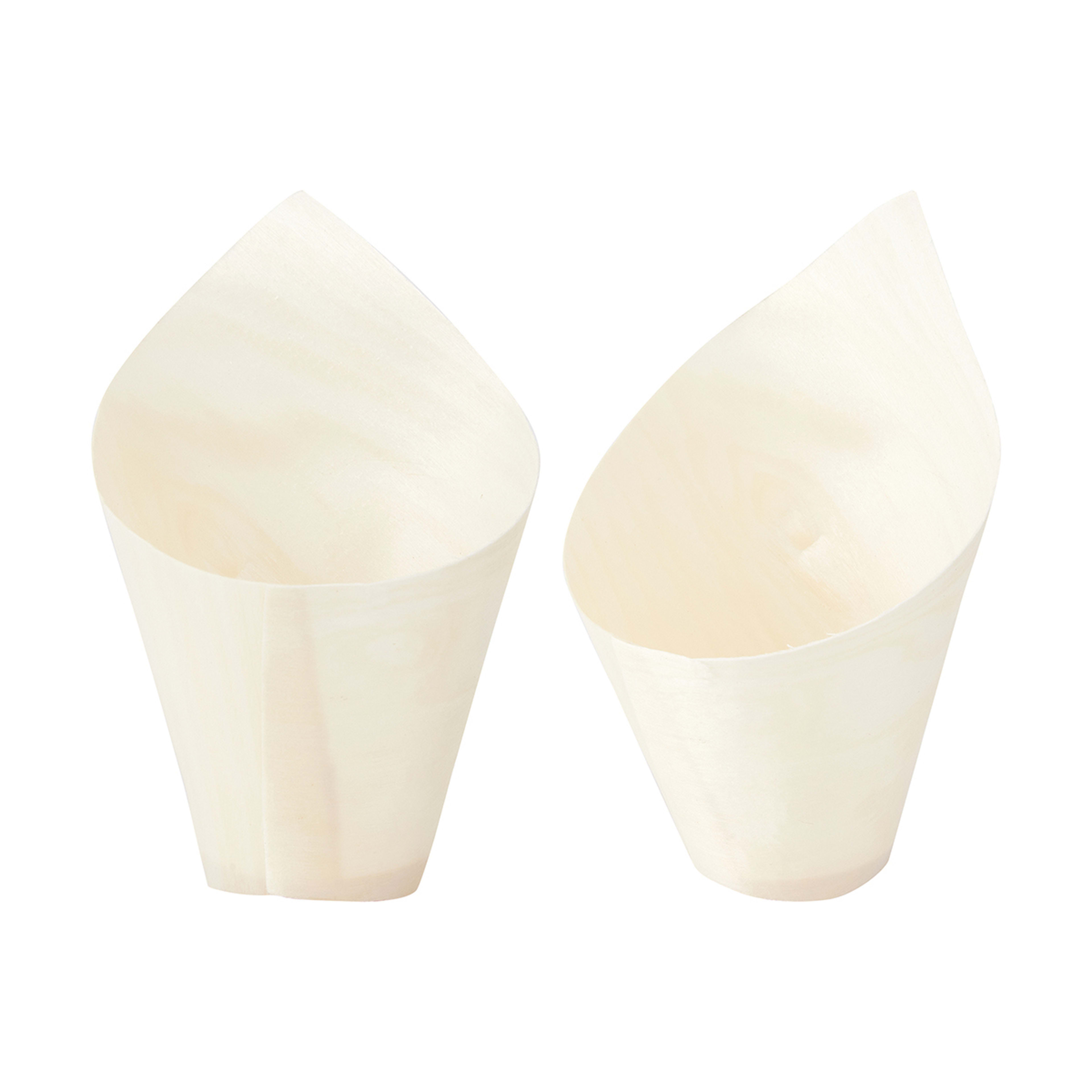 2 10 Pack Wooden Serving Food Cones, 2 of 6