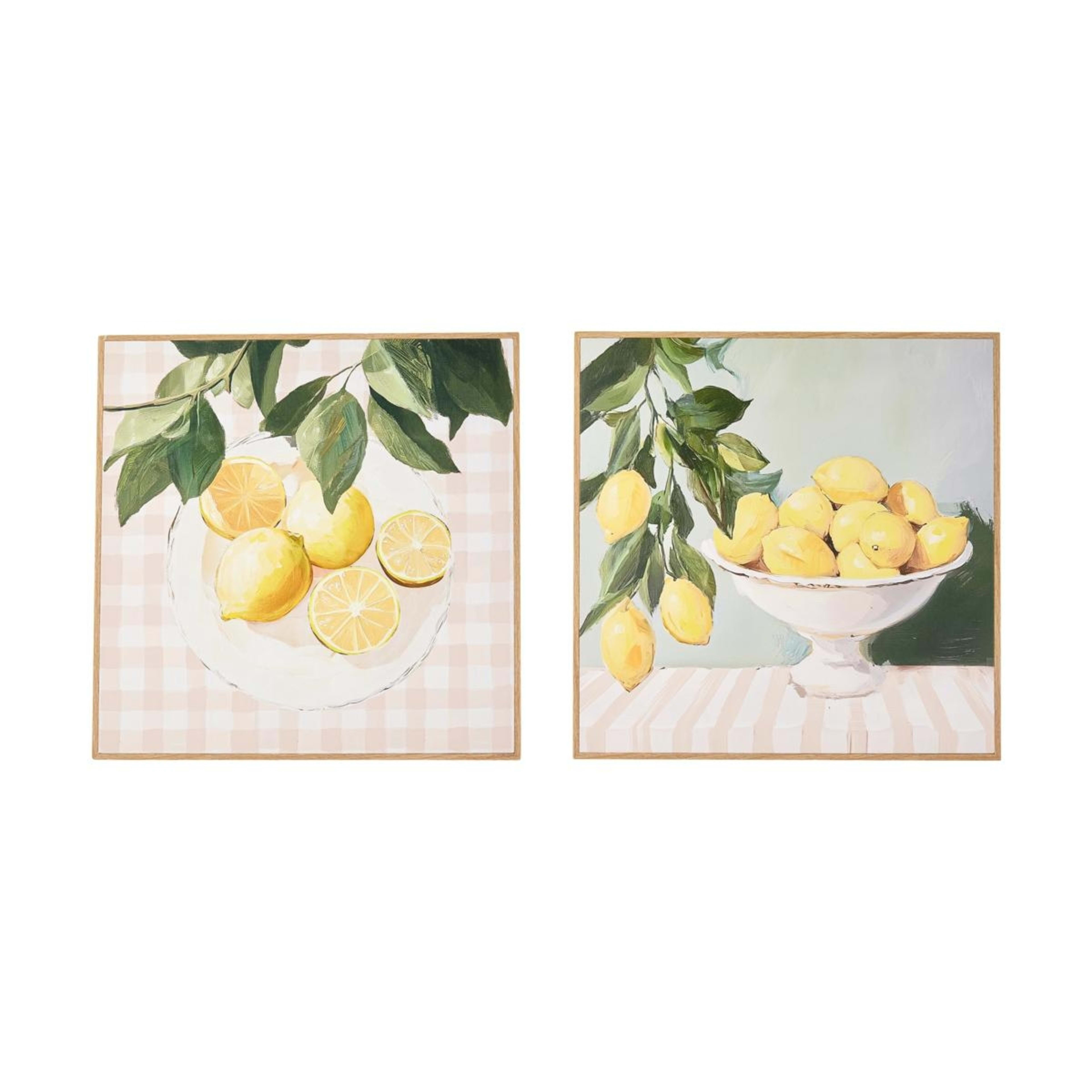 1 2 Pack Lemon Framed Canvas, 1 of 6