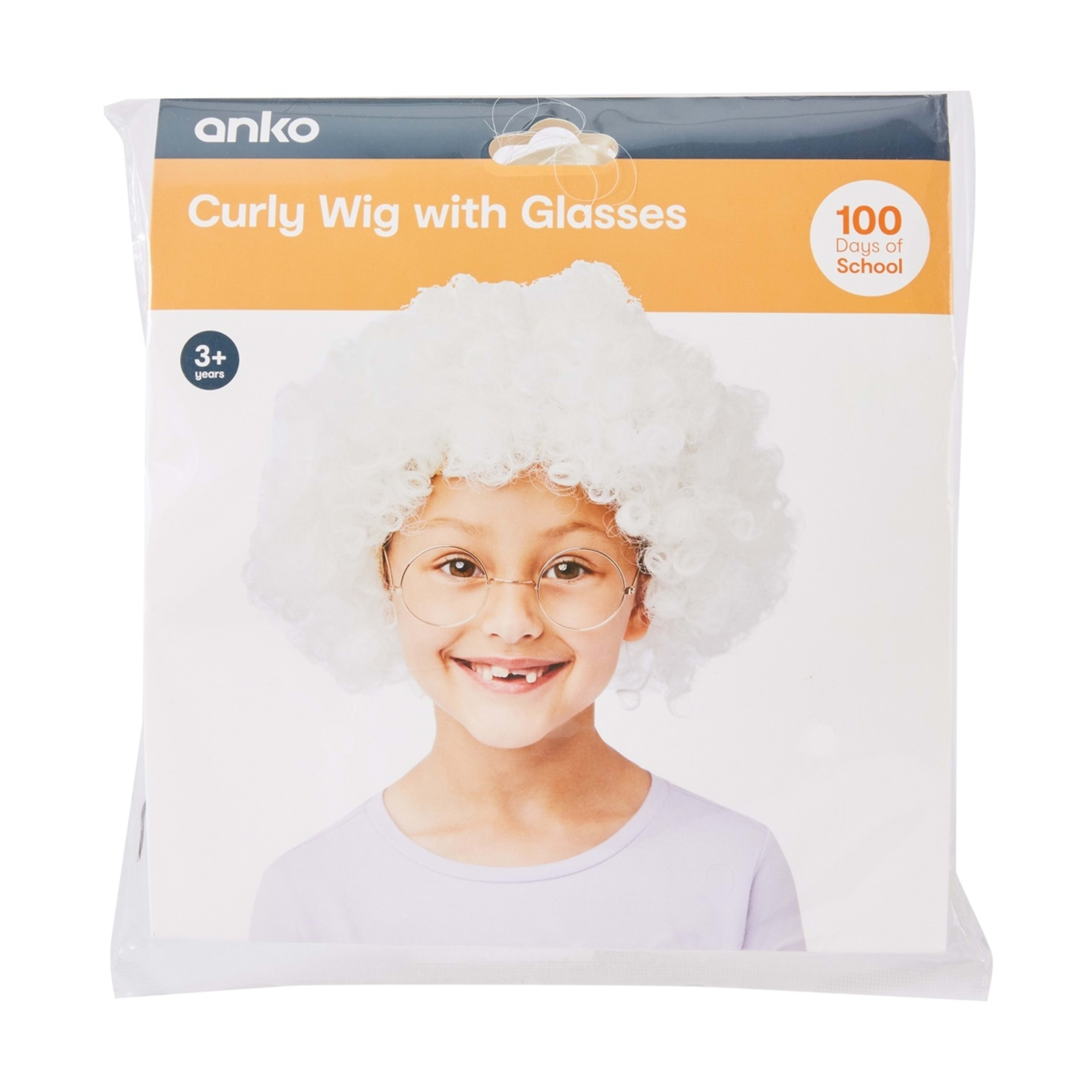 5 Curly Wig with Glasses - Ages 3+, 5 of 5