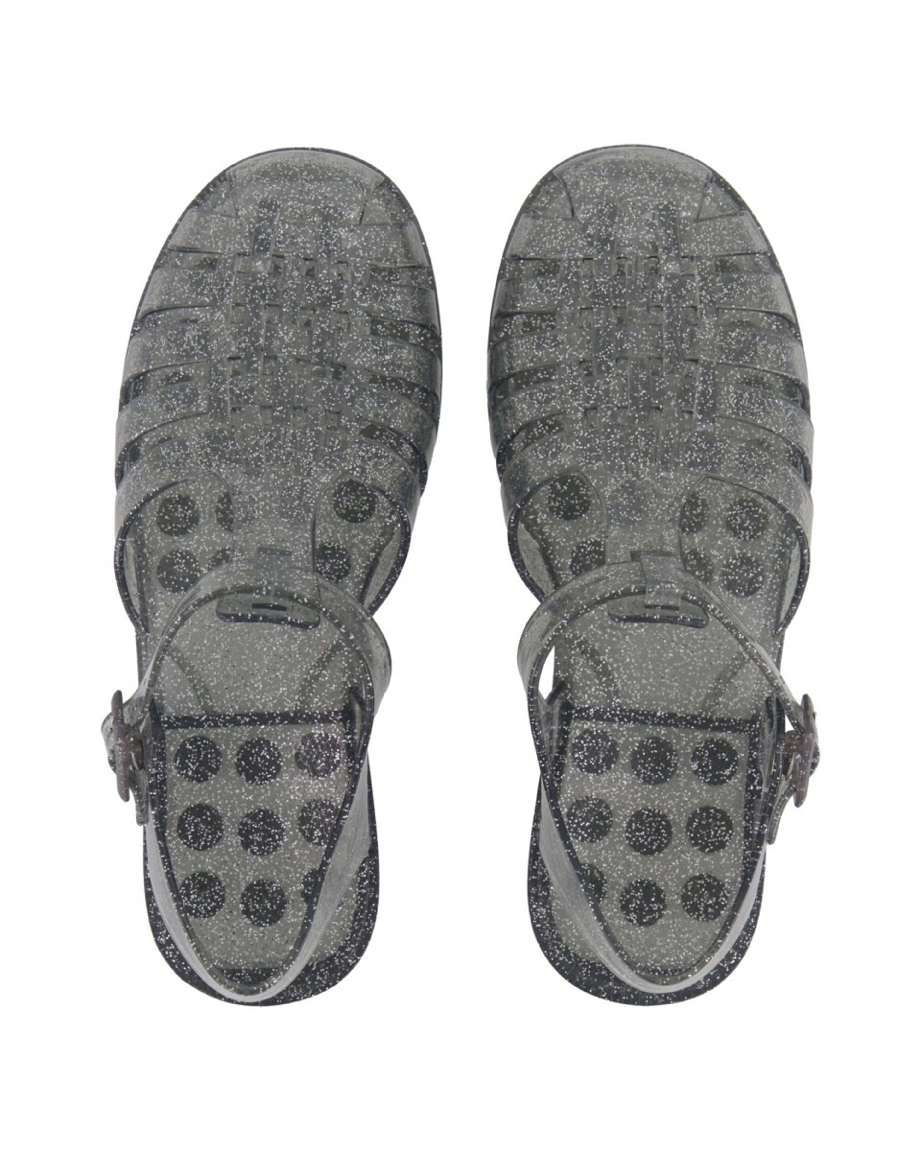 3 Senior Jelly Sandals BLACK GLITTER, 3 of 4