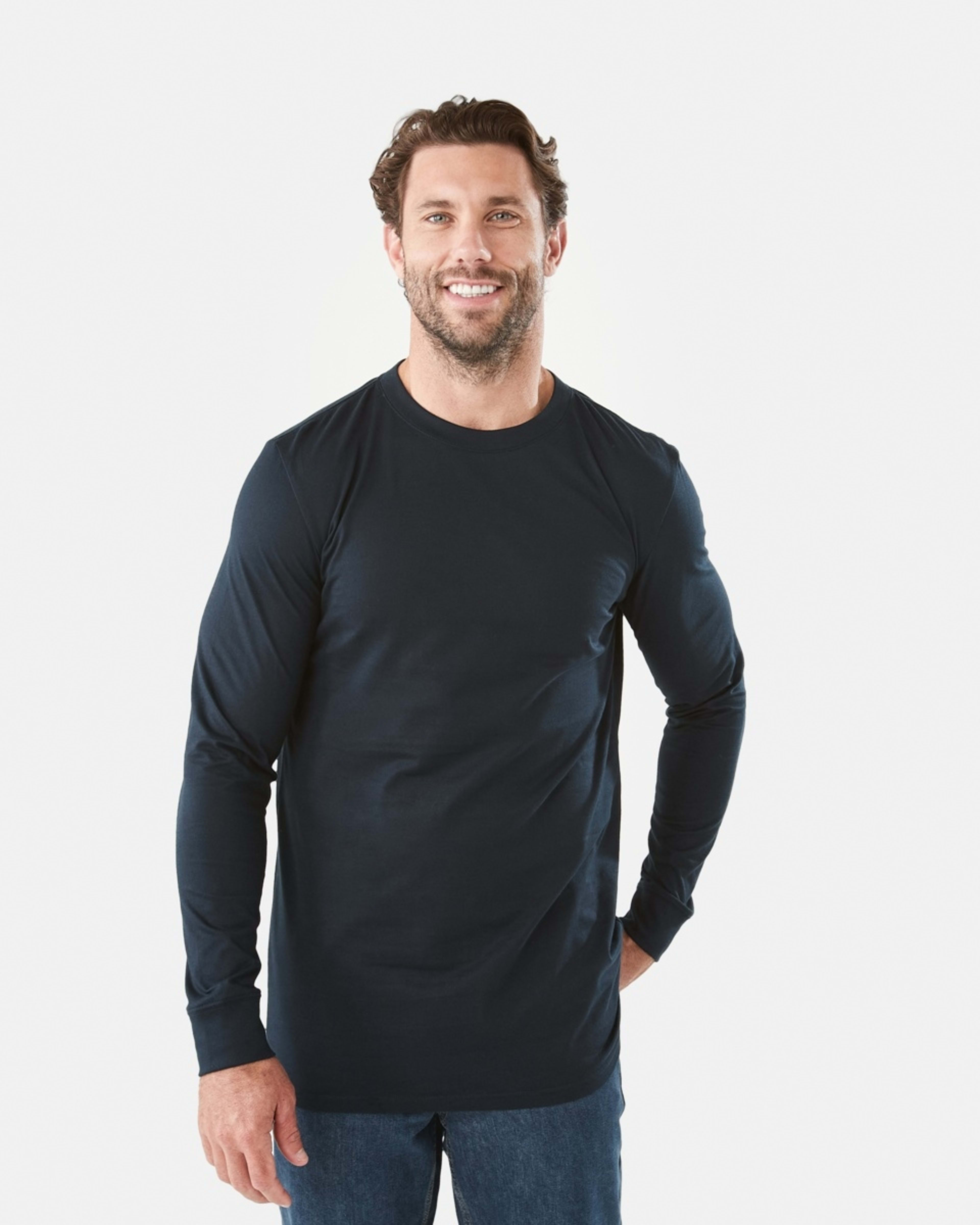 1 Long Sleeve Longline T-shirt Sky Captain