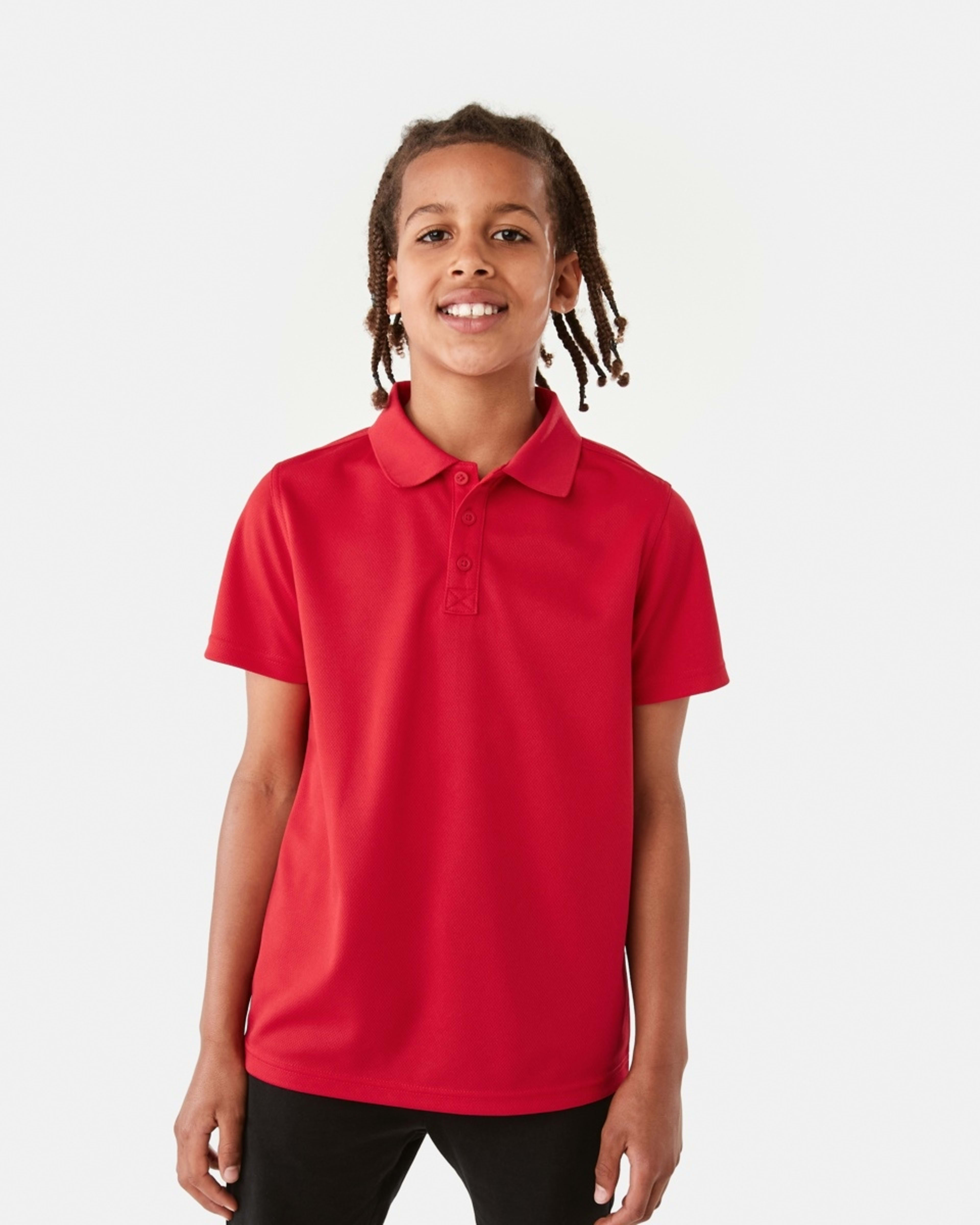 1 School Moisture Wicking Polo Red