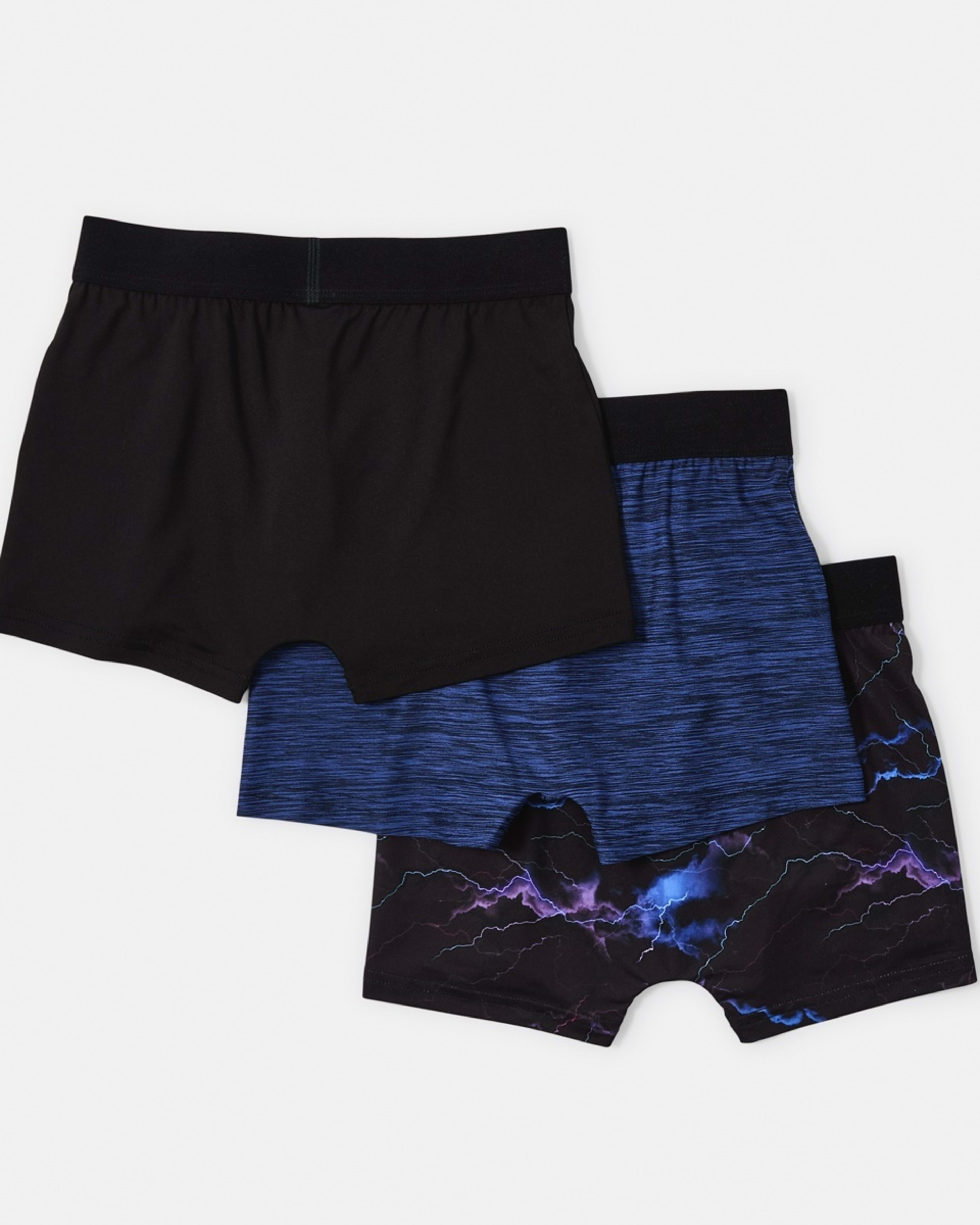 2 3 Pack Microfibre Trunks BLUE LIGHTNING, 2 of 8