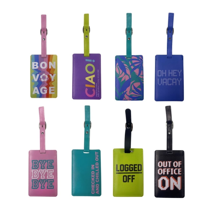 2 Piece Printed Luggage Tags Assorted Kmart