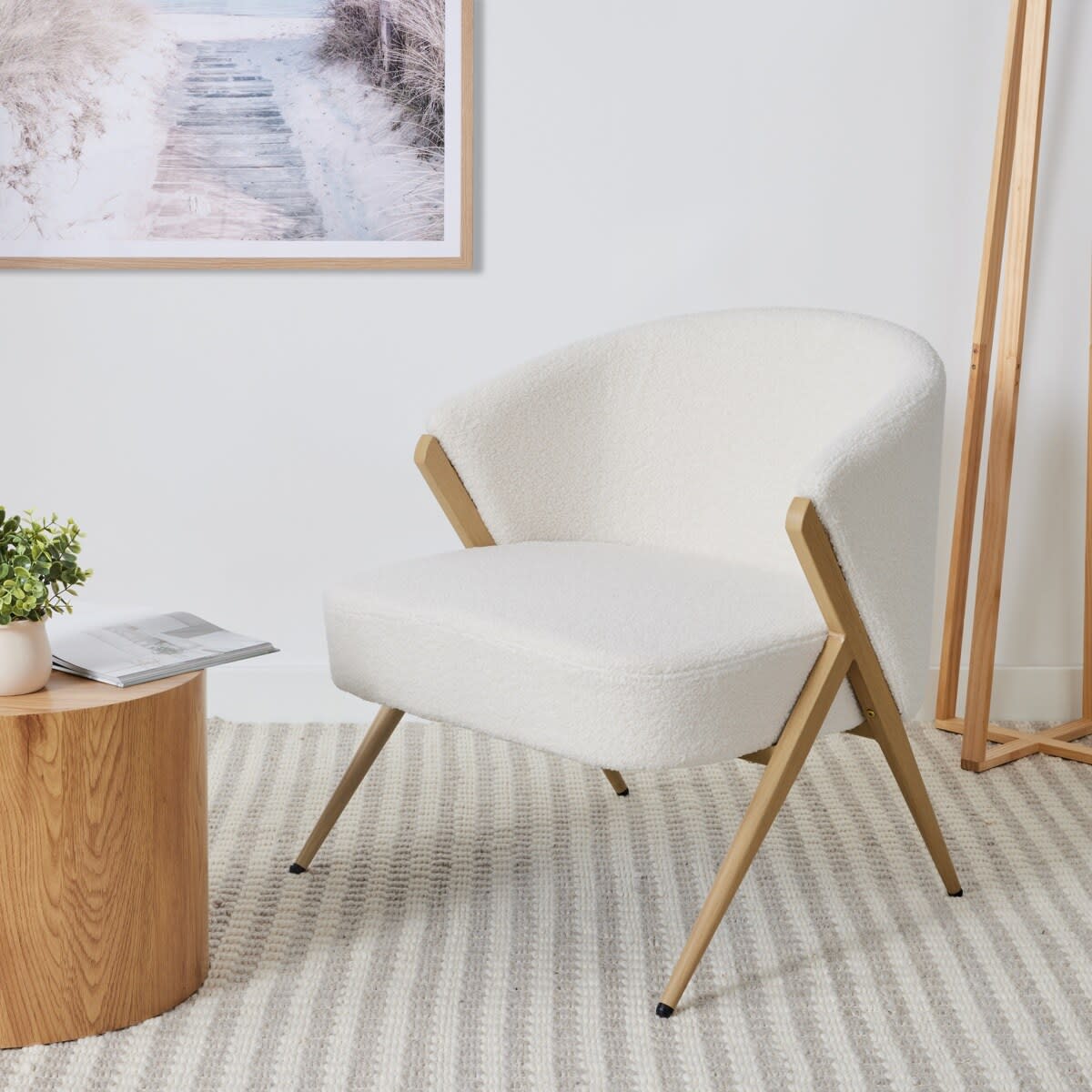 Asker Boucle Lounge Chair - Kmart