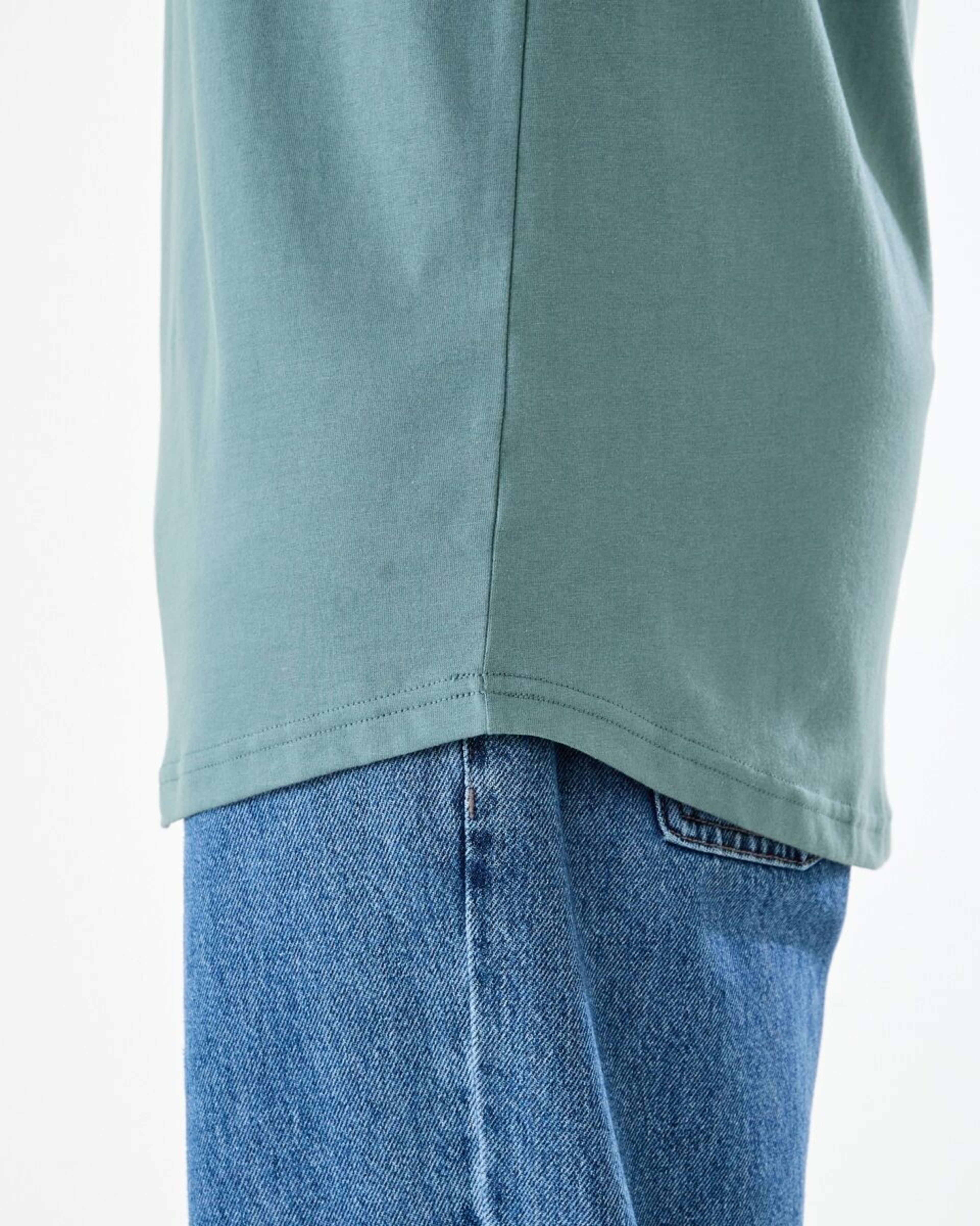 6 Australian Grown Cotton Longline T-shirt STORMY, 6 of 6