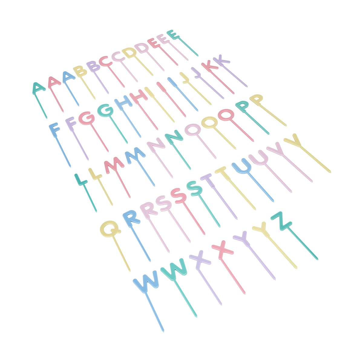 55 Piece Letter Cake Toppers Kmart