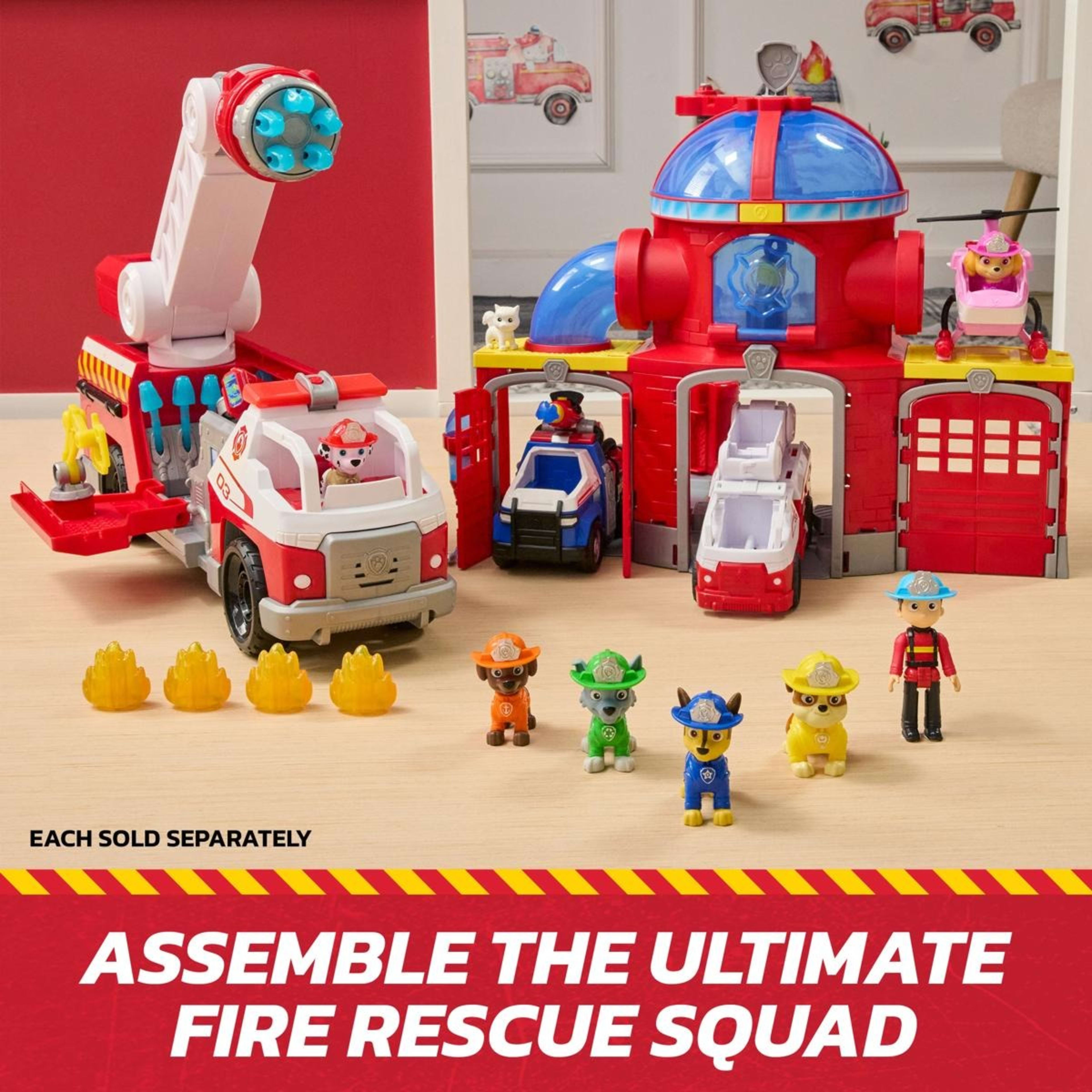 9 PAW Patrol Fire Rescue: Marshall Rescue Fire Engine, 9 of 10
