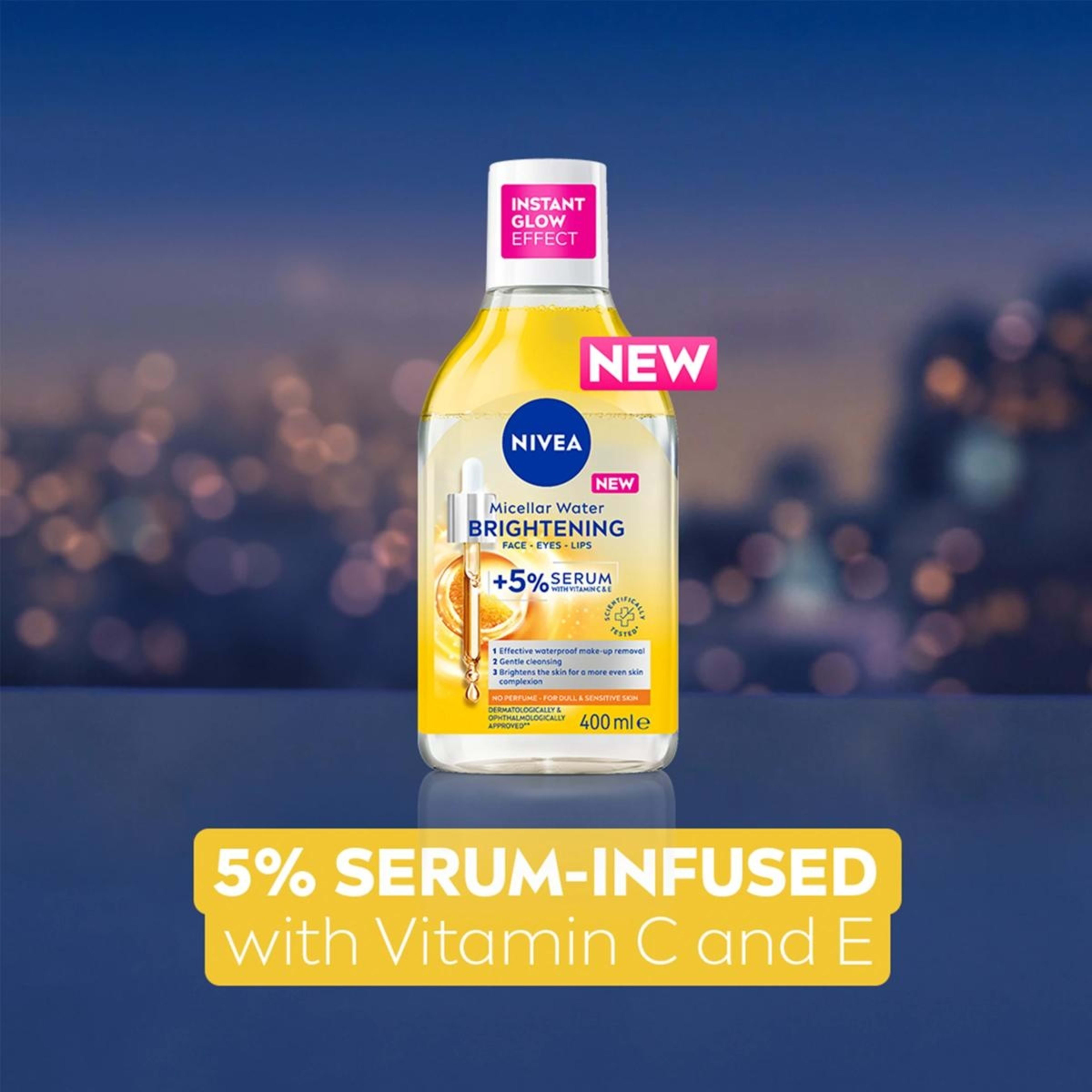 3 Nivea Brightening Micellar Water 400ml - 5% Serum with Vitamin E and C and Amino Acid Complex, 3 of 7