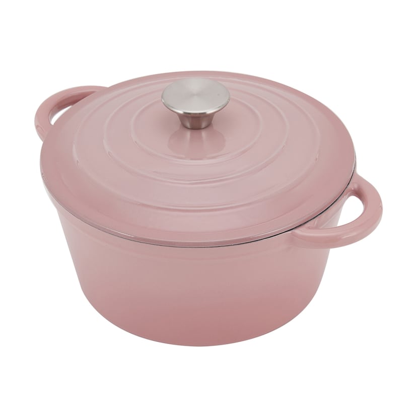 4L Cast Iron Casserole Blush Kmart
