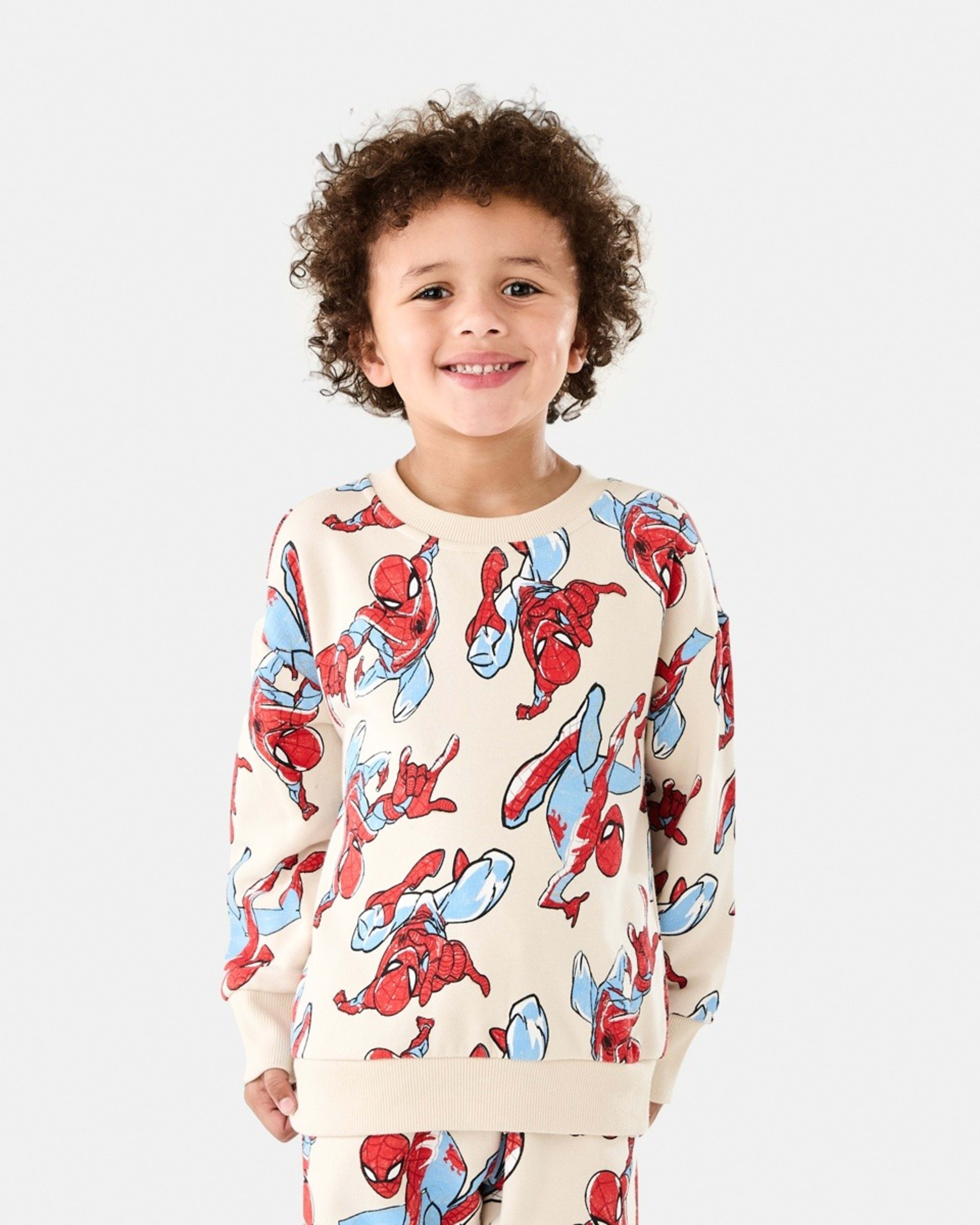 1 Spider-Man License Print Crew Neck Sweatshirt Spiderman