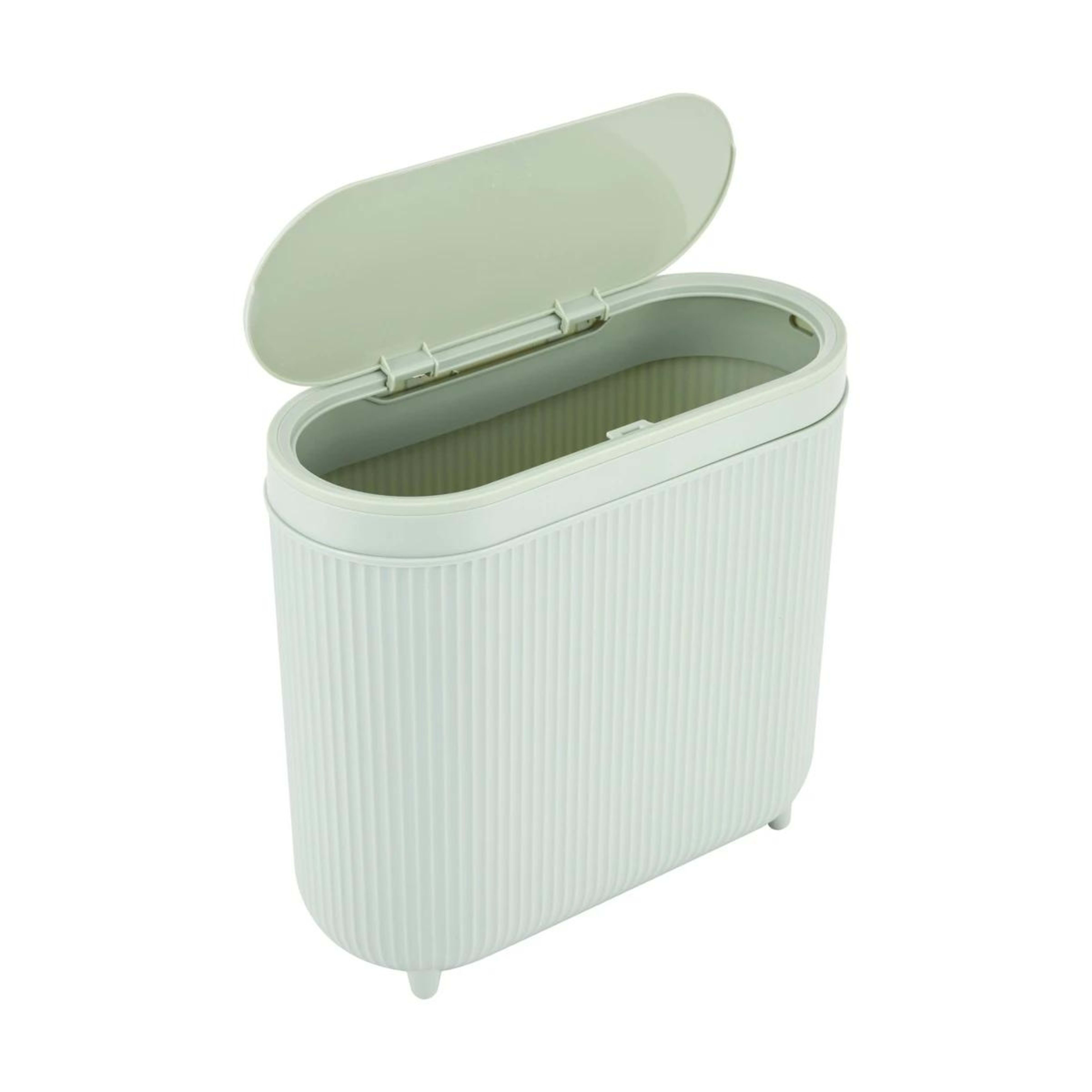3 8L Push Top Bin - Sage, 3 of 10