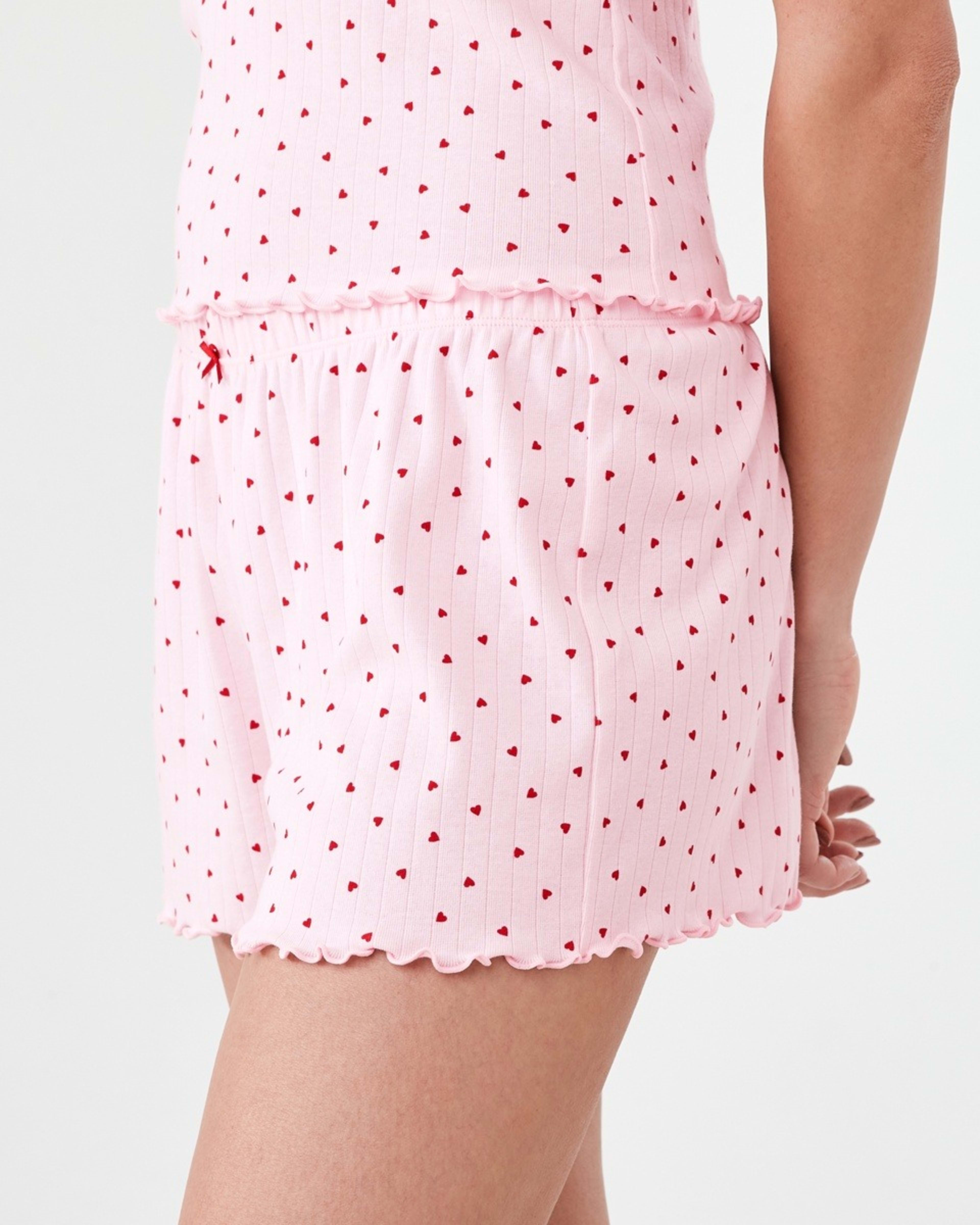 2 Rib Sleep Shorts HEARTS BALLERINA, 2 of 7