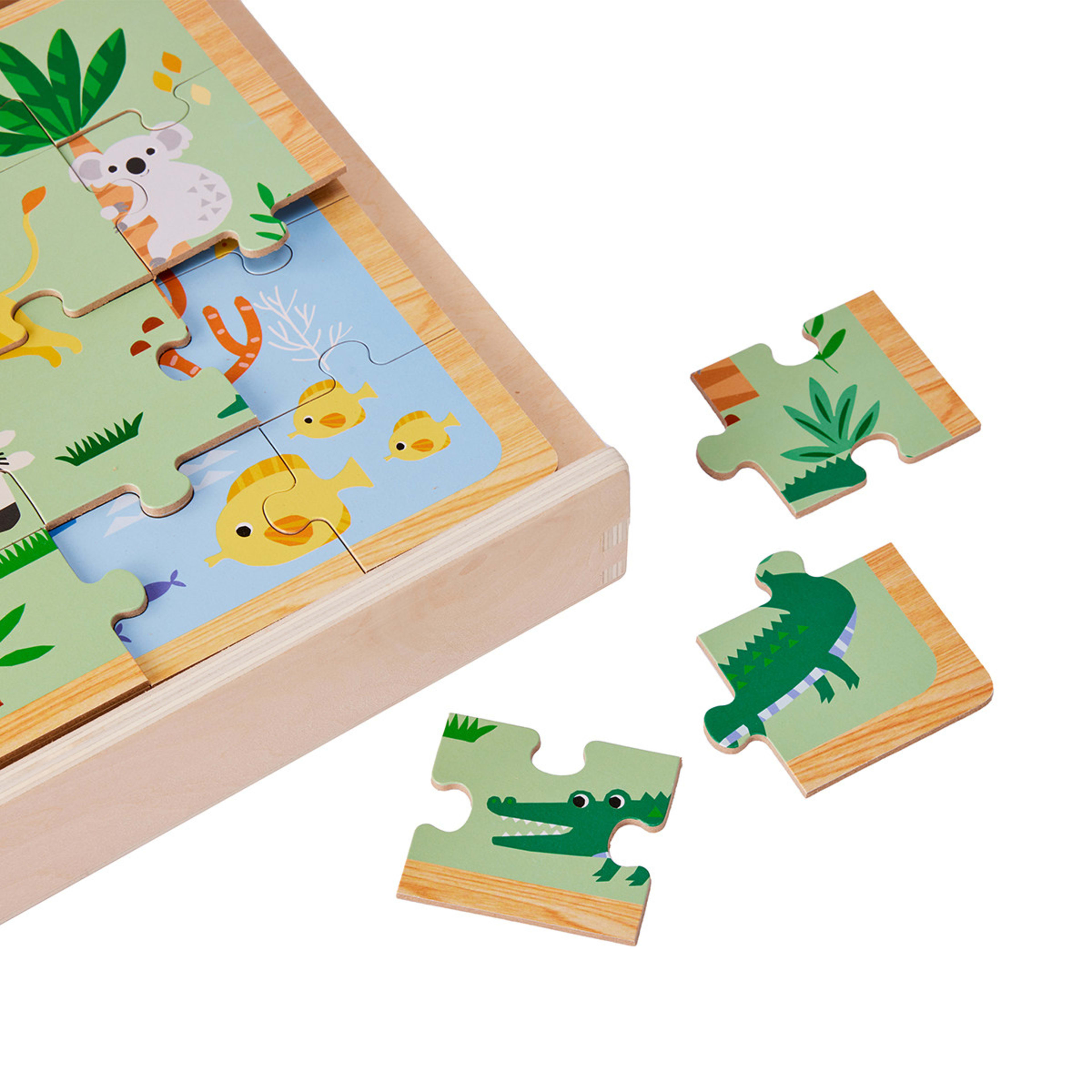 Wooden Puzzle Gift Set Kmart