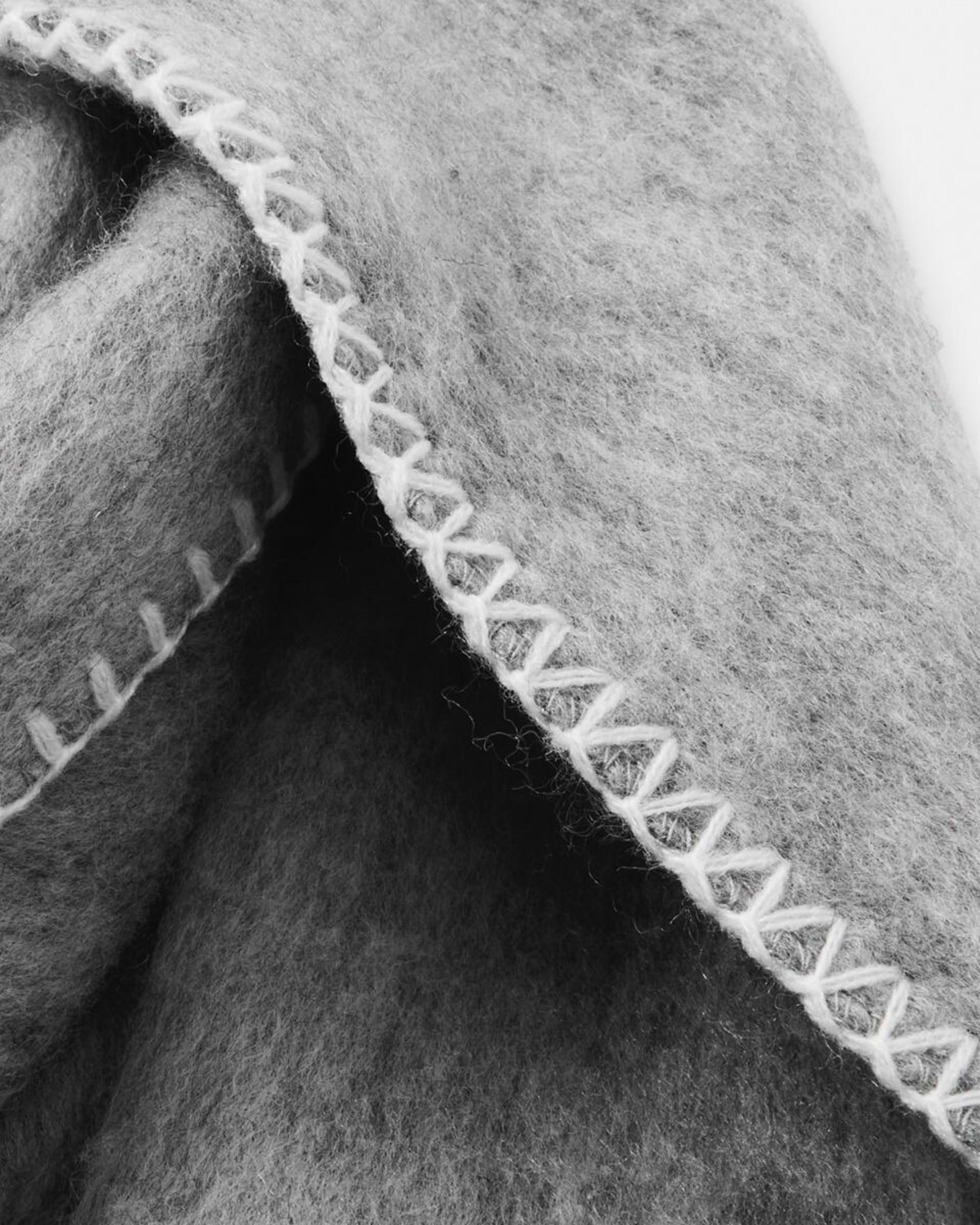 2 Blanket Stitch Scarf Grey Marle, 2 of 5
