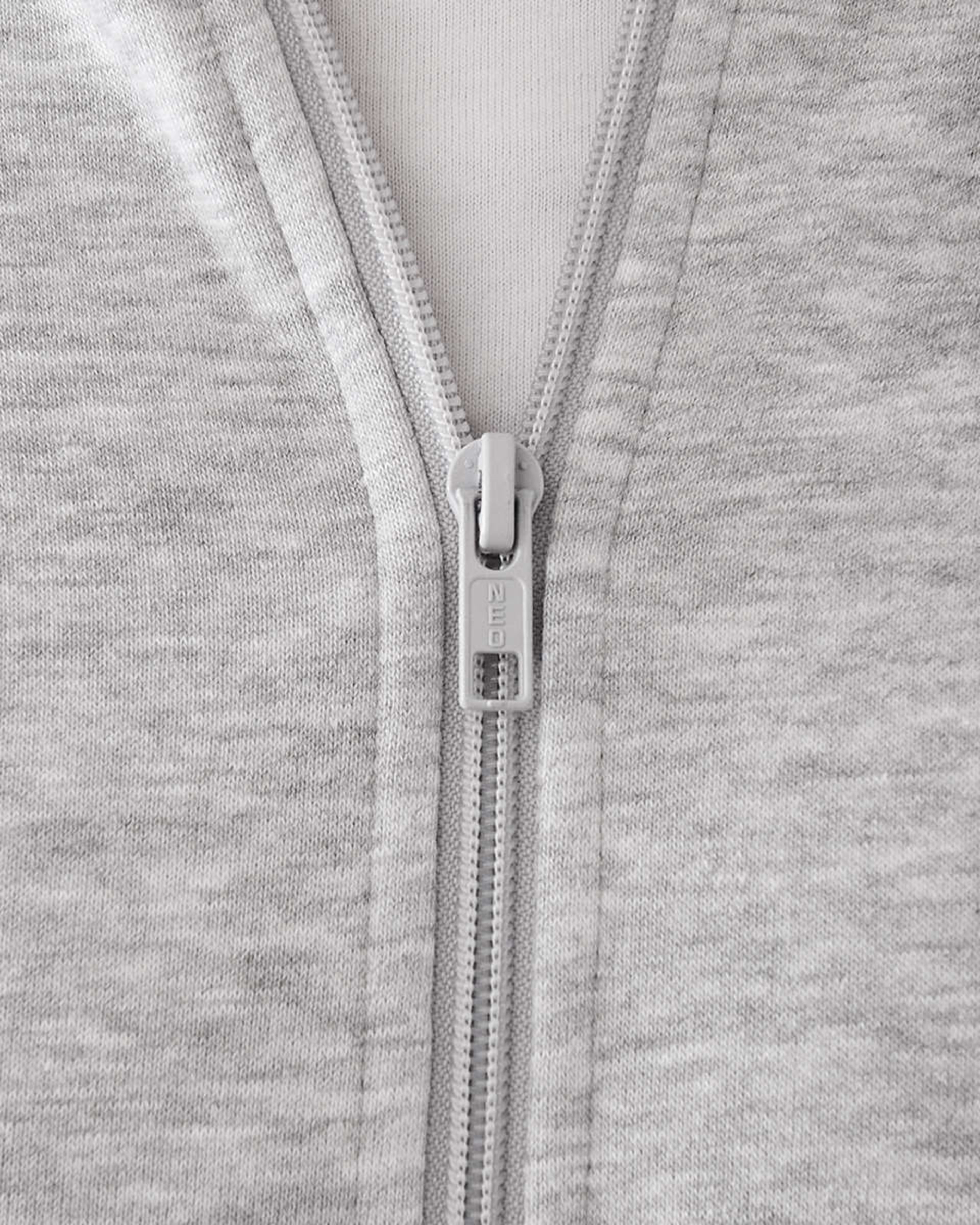 7 Active Womens Core Zip Through Hoodie Grey Marle, 7 of 9