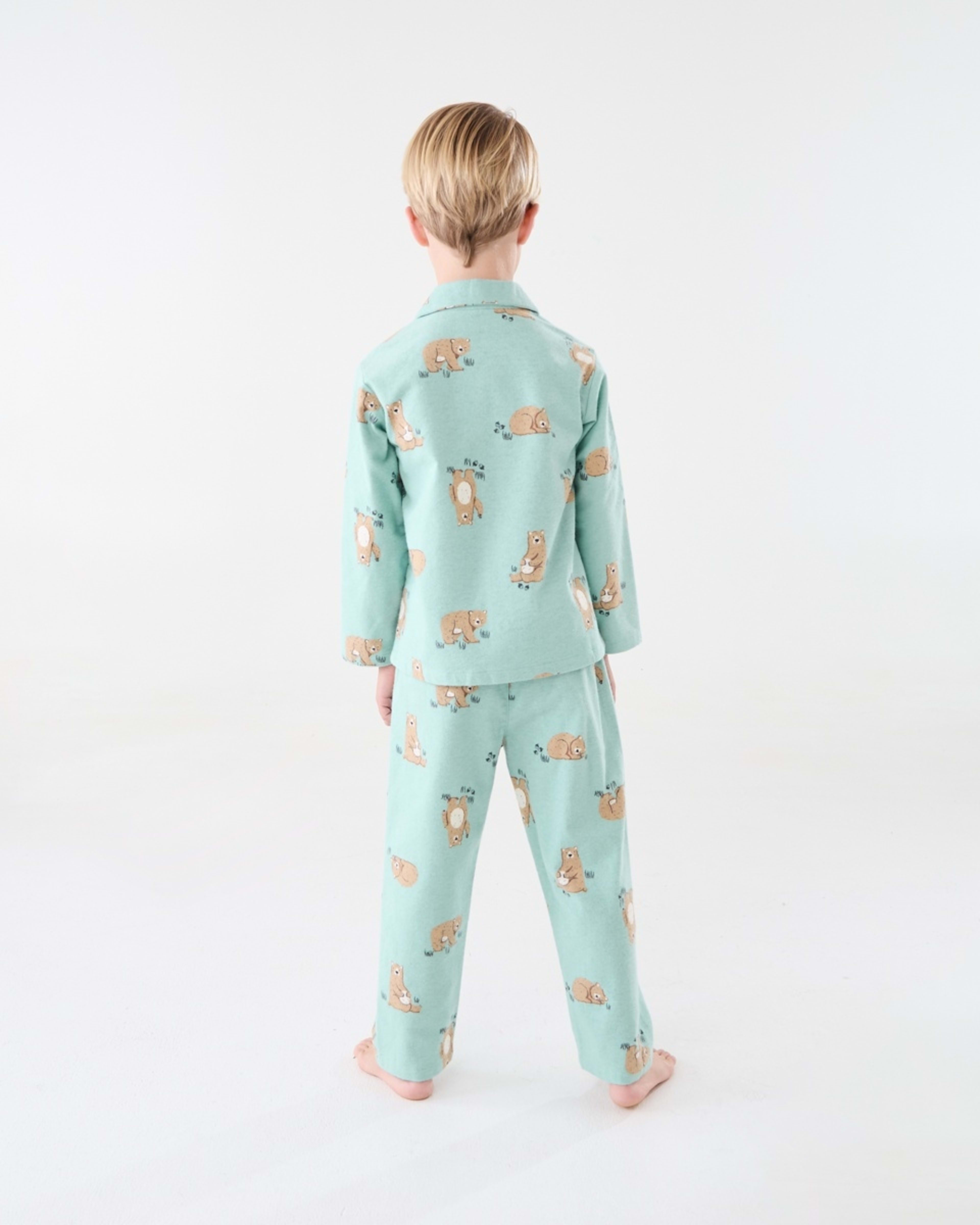 2 Flannelette Pyjama Set Brn Bear, 2 of 9