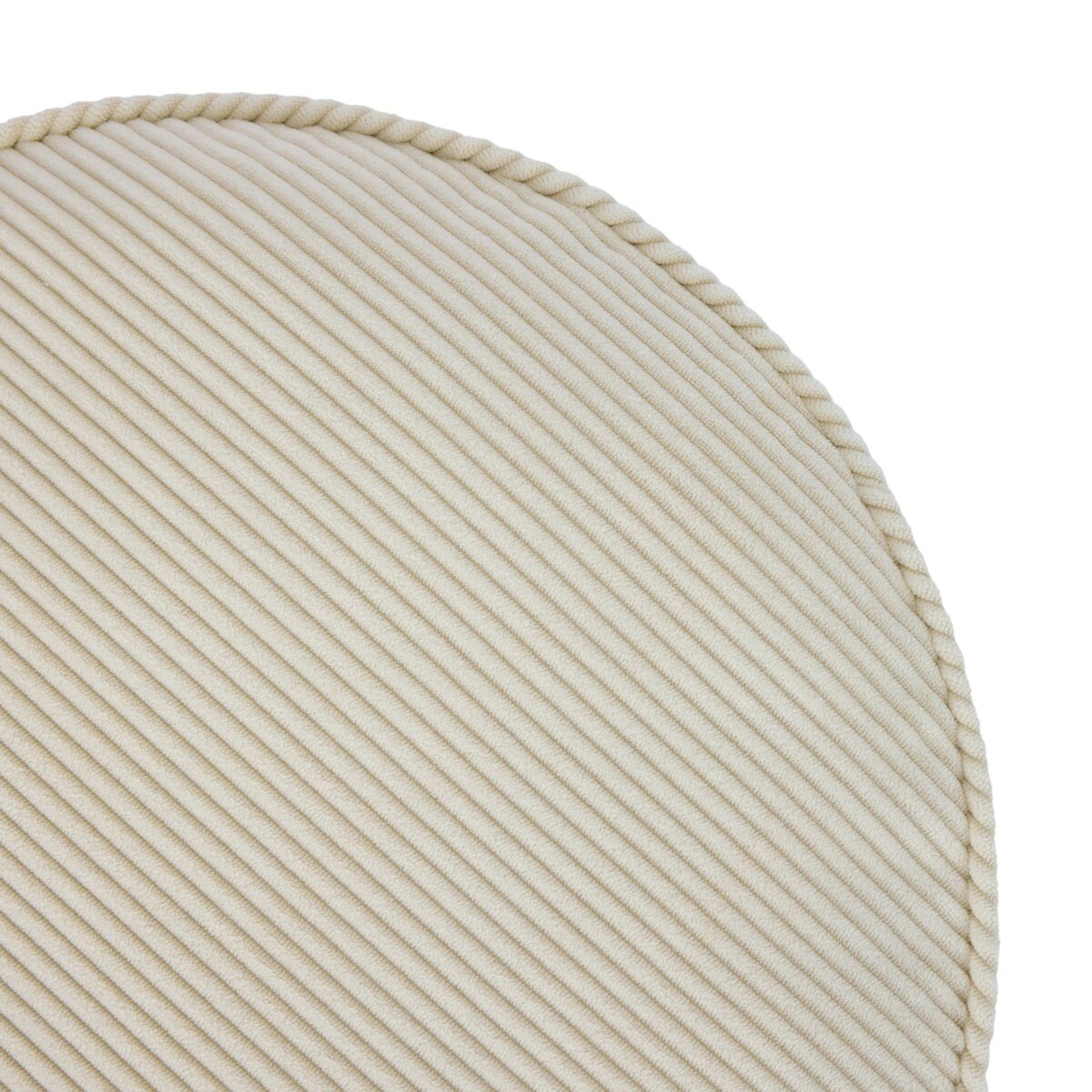 4 Corduroy Round Cushion - Beige, 4 of 5