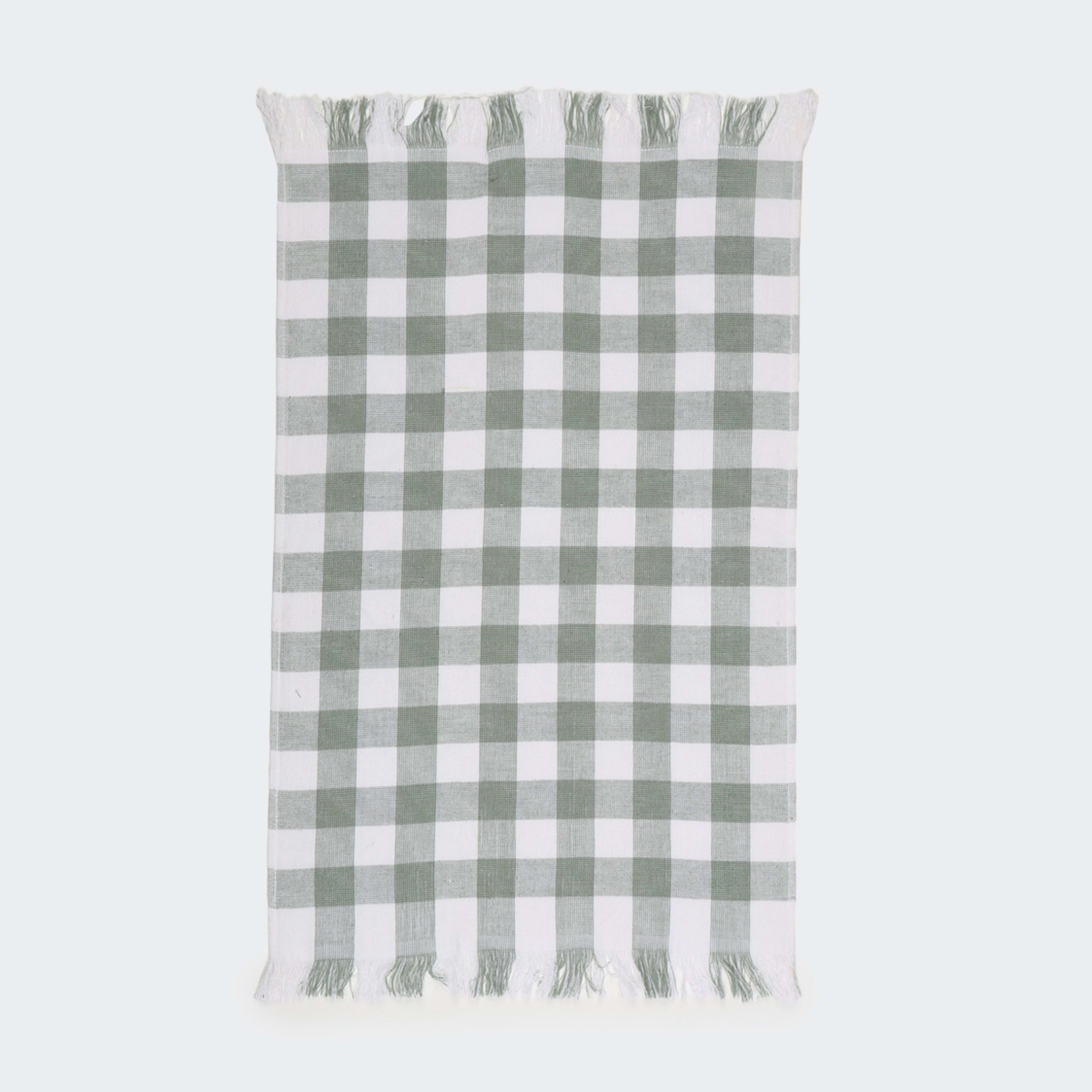 3 Pack Sage Green Check Tea Towels Kmart