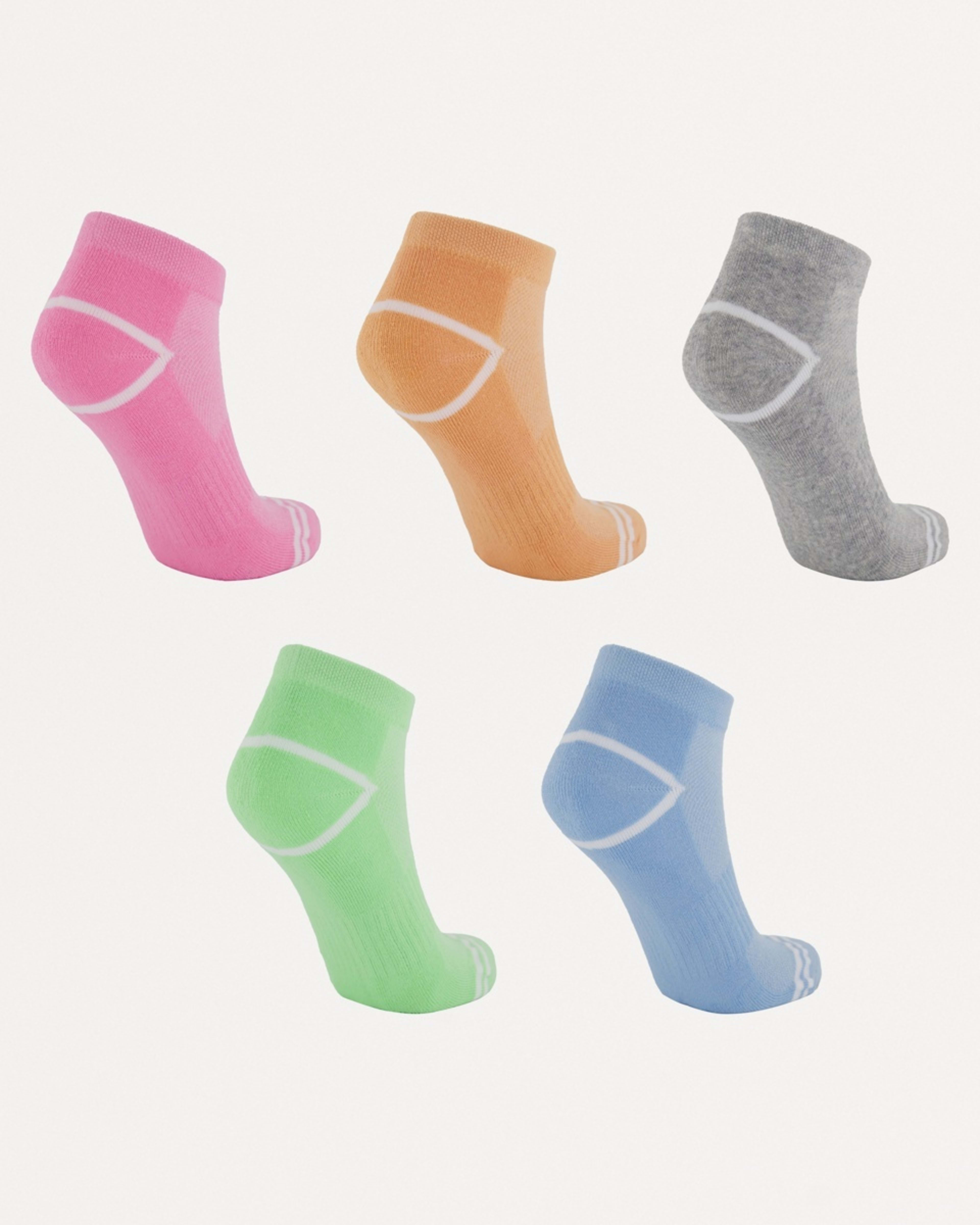 2 5 Pack Active Anklet Socks with Arch Support Brights, 2 of 3