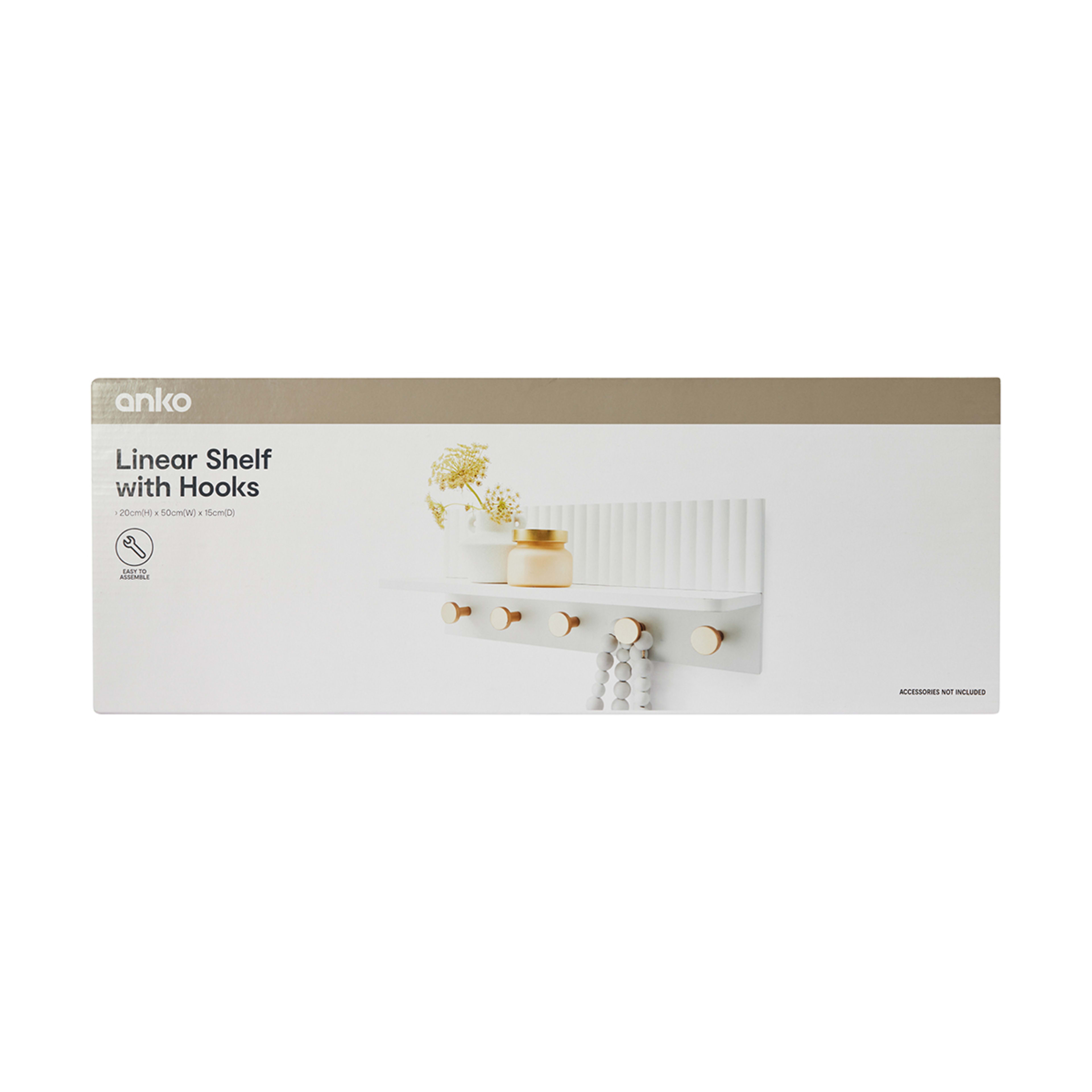 Linear Shelf with Hooks Kmart
