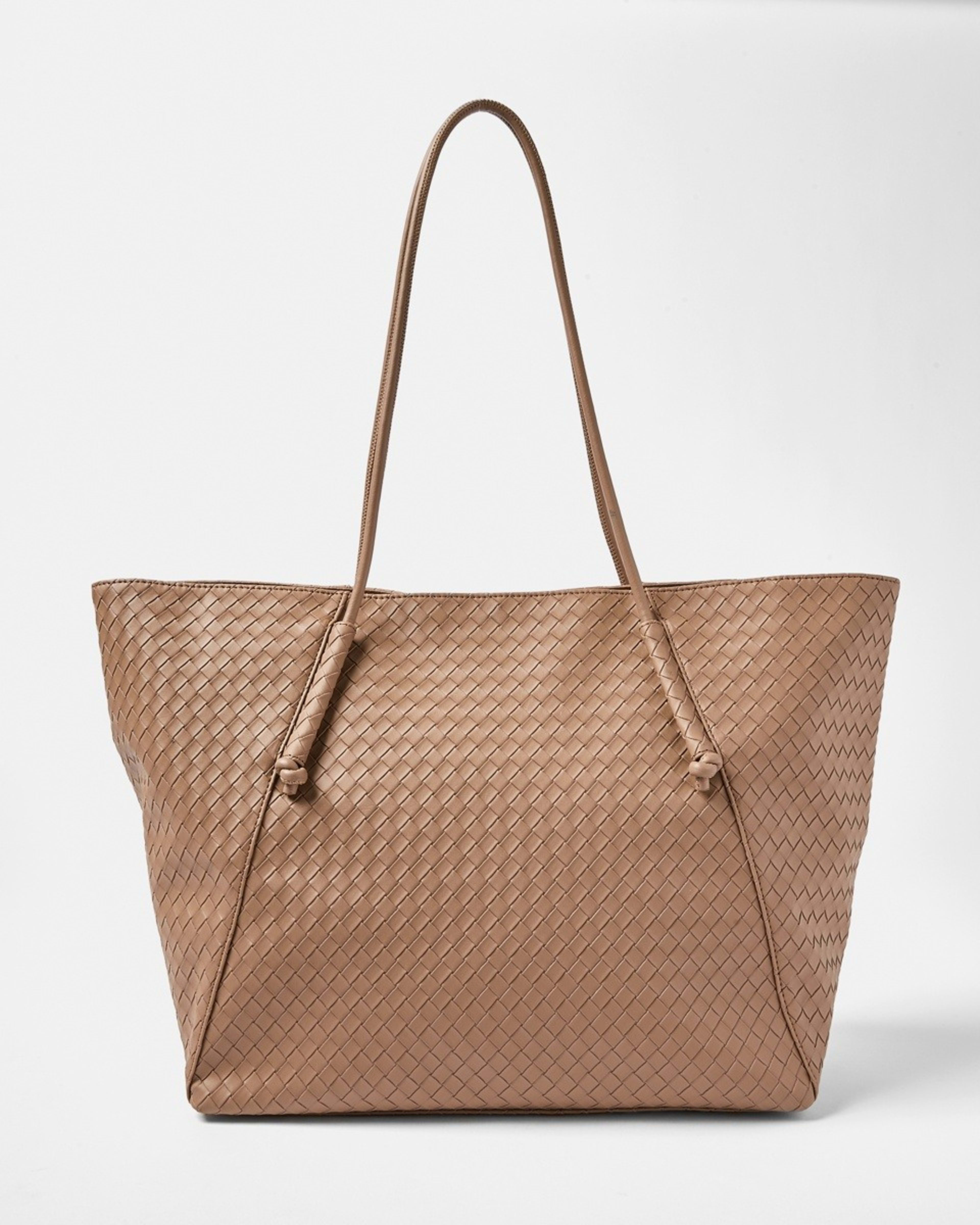 1 Weave Tote Bag HAZELNUT LATTE, 1 of 5