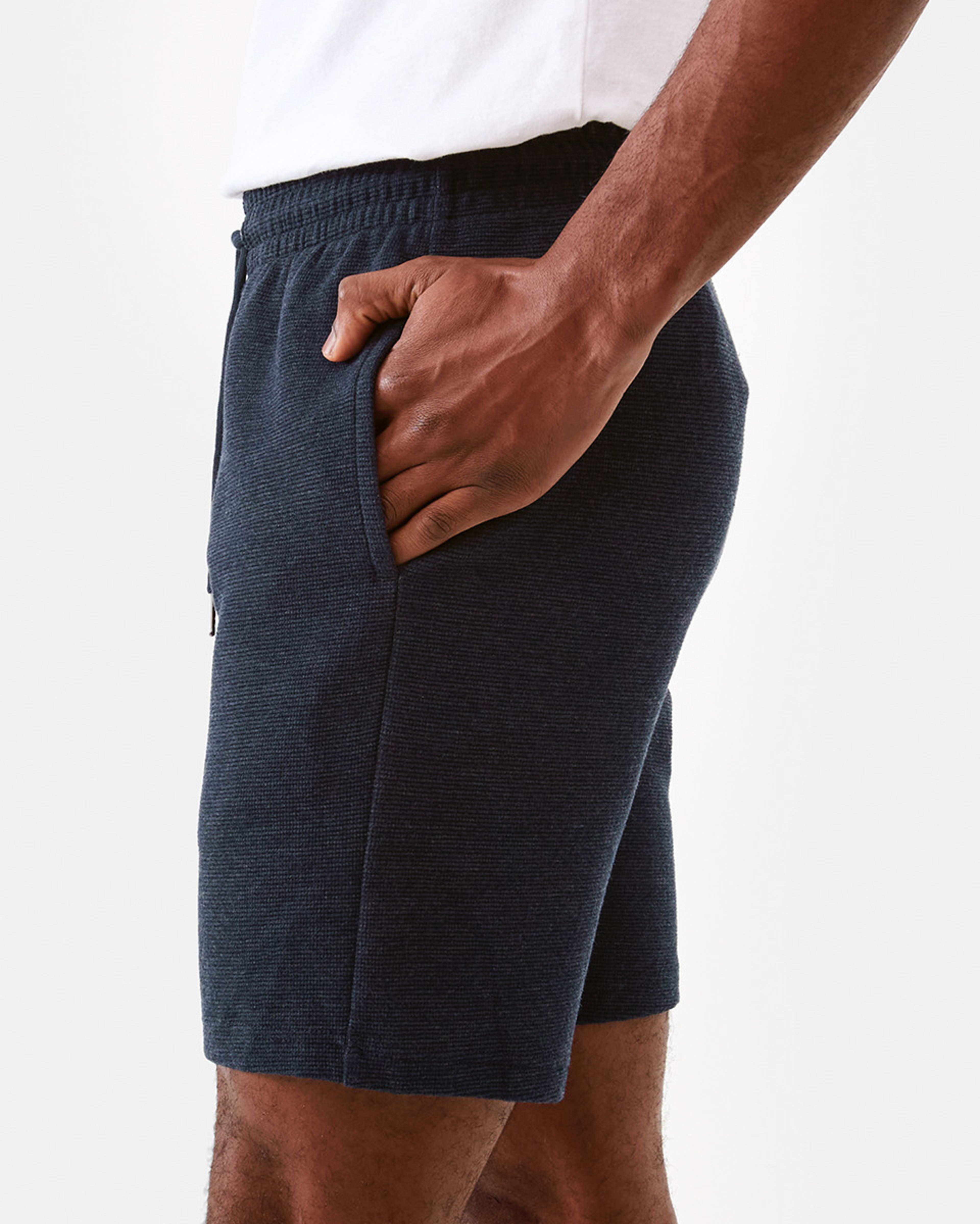 2 Textured Fleece Shorts Blu Marle, 2 of 6