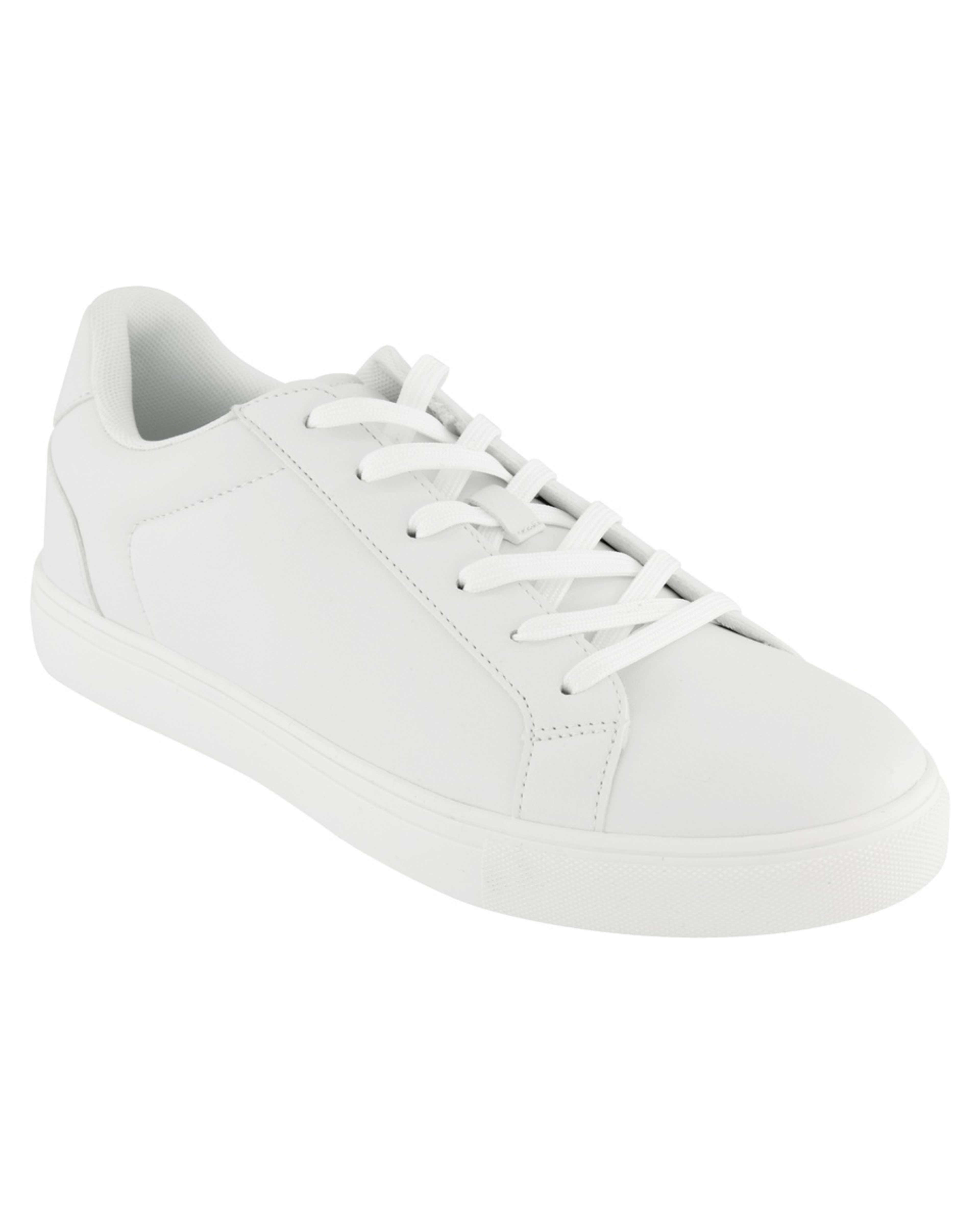 1 Casual Court Lace Up Sneakers WHITE