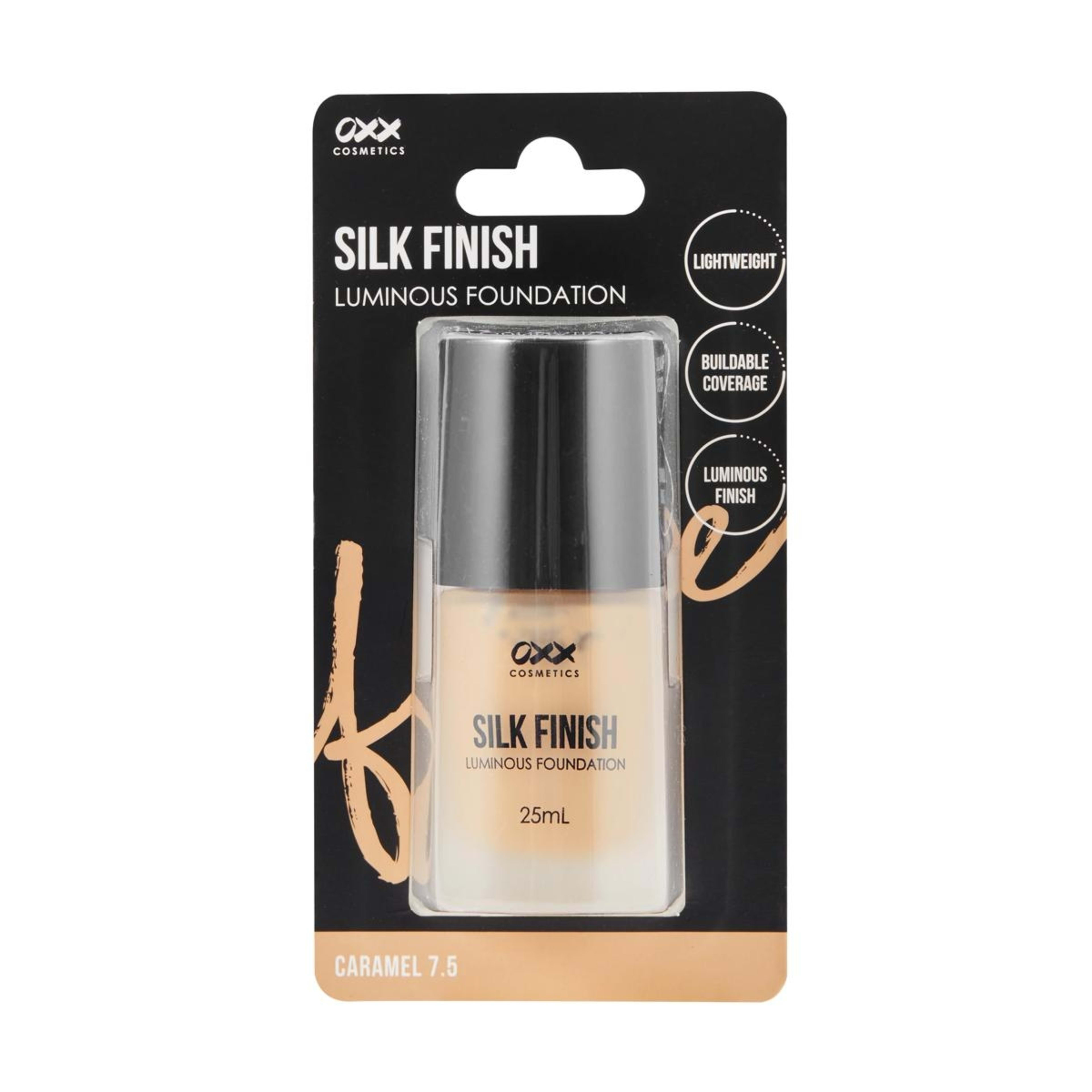 1 OXX Cosmetics Silk Finish Luminous Foundation - Caramel 7.5