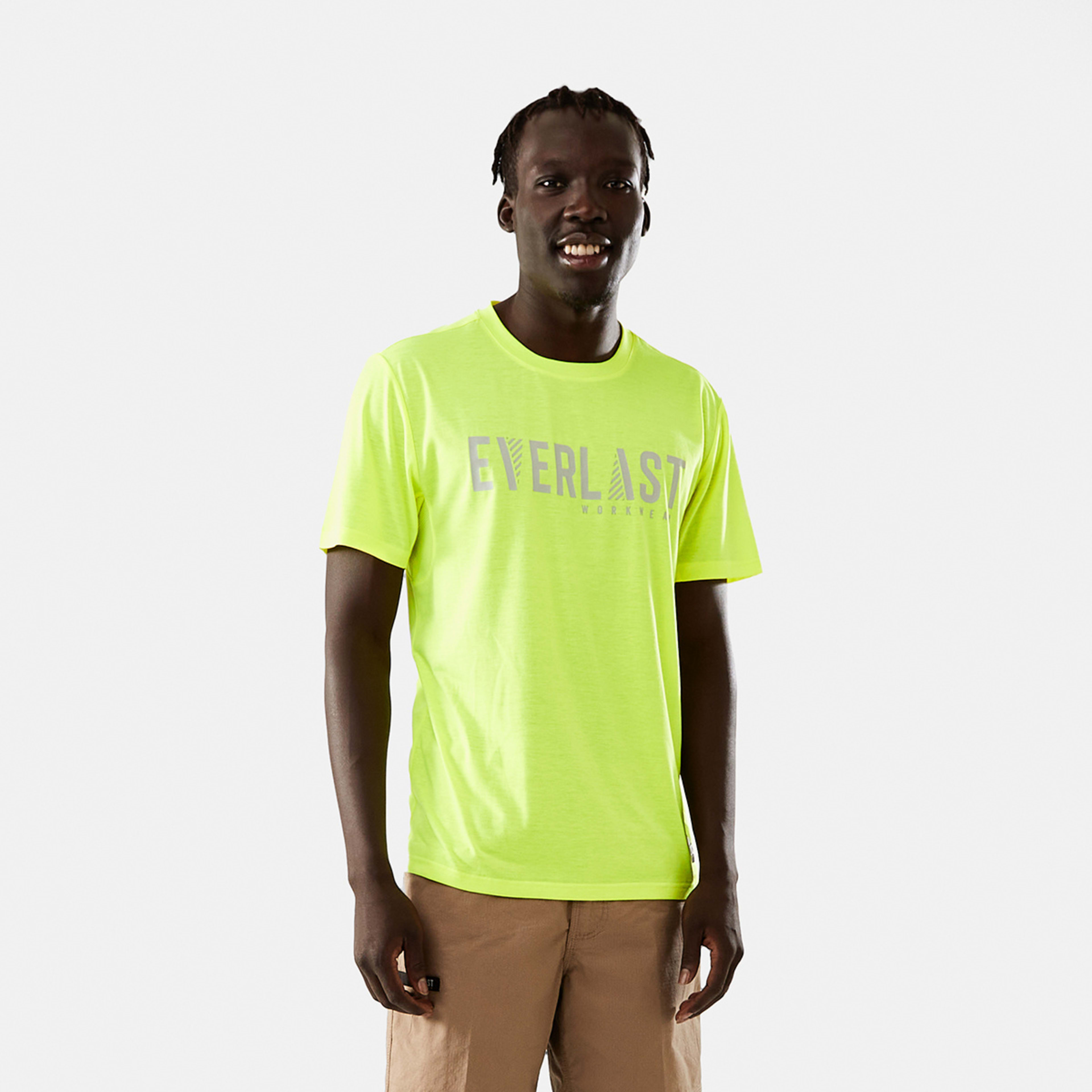 1 Everlast Mens Workwear Fluorescent T-shirt Yellow, 1 of 6