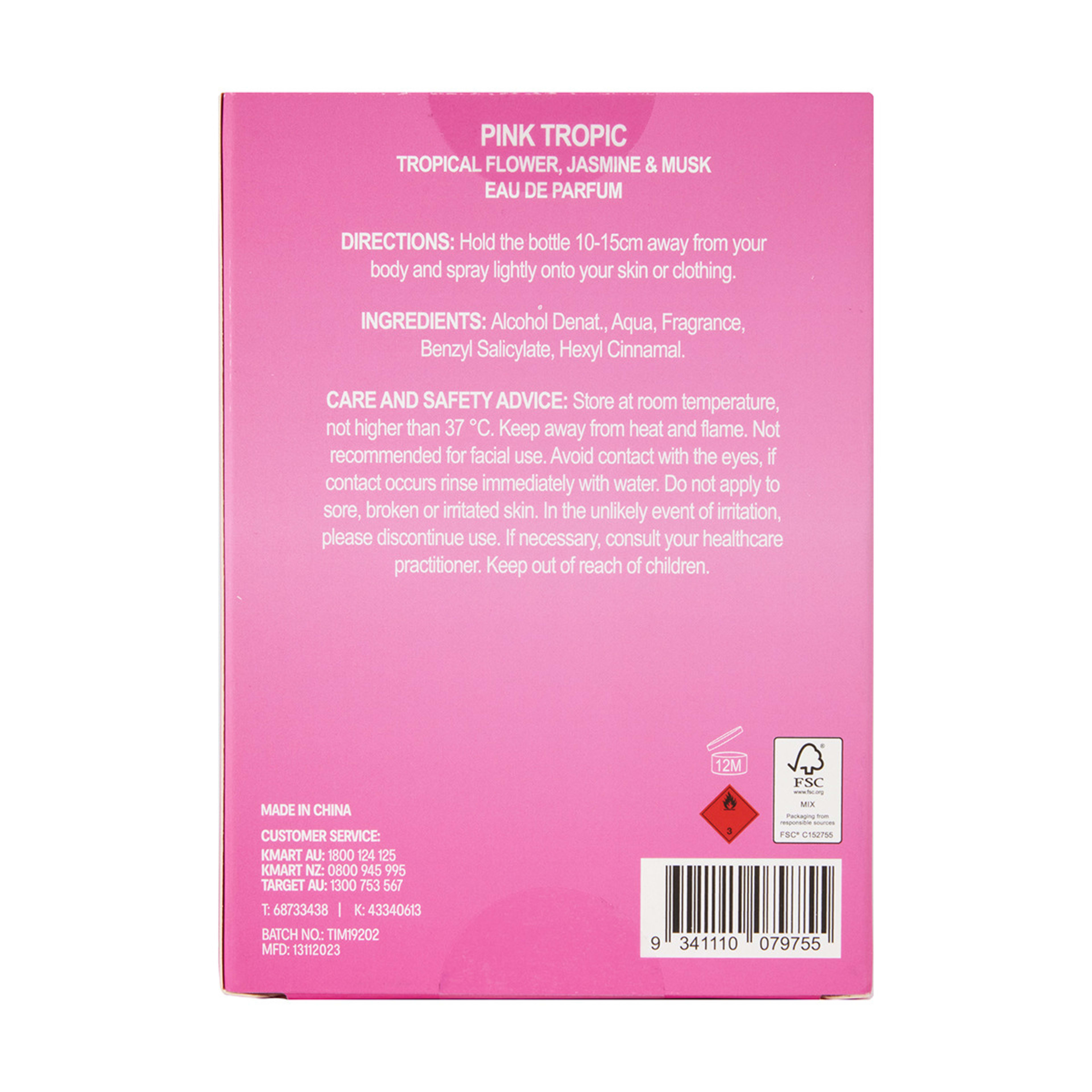 8 OXX Fragrance Pink Tropic Summer Solstice Eau De Parfum - Tropical Flower, Jasmine and Musk, 8 of 8