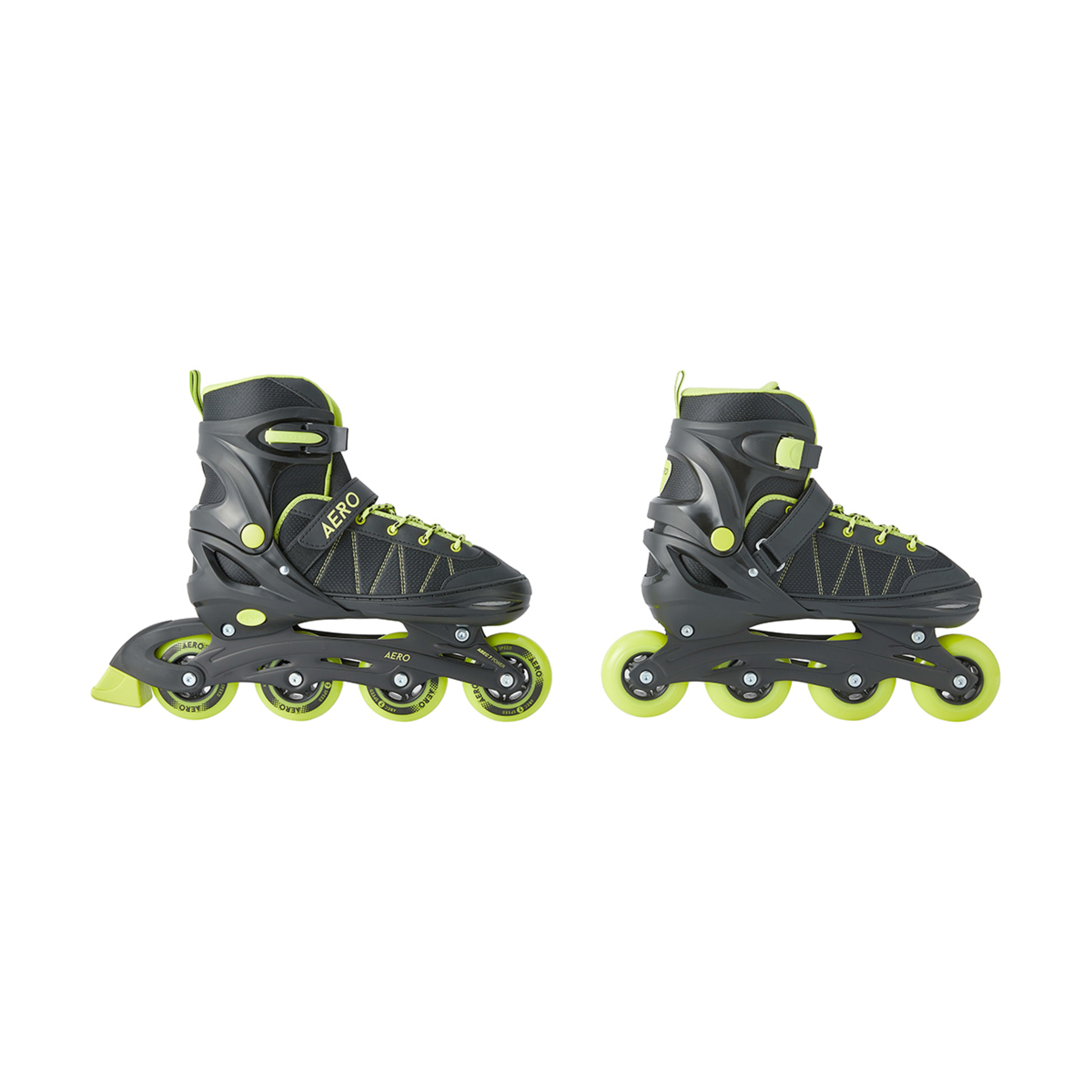 Inline Skates Black and Green, Size 8 to 11 Kmart NZ