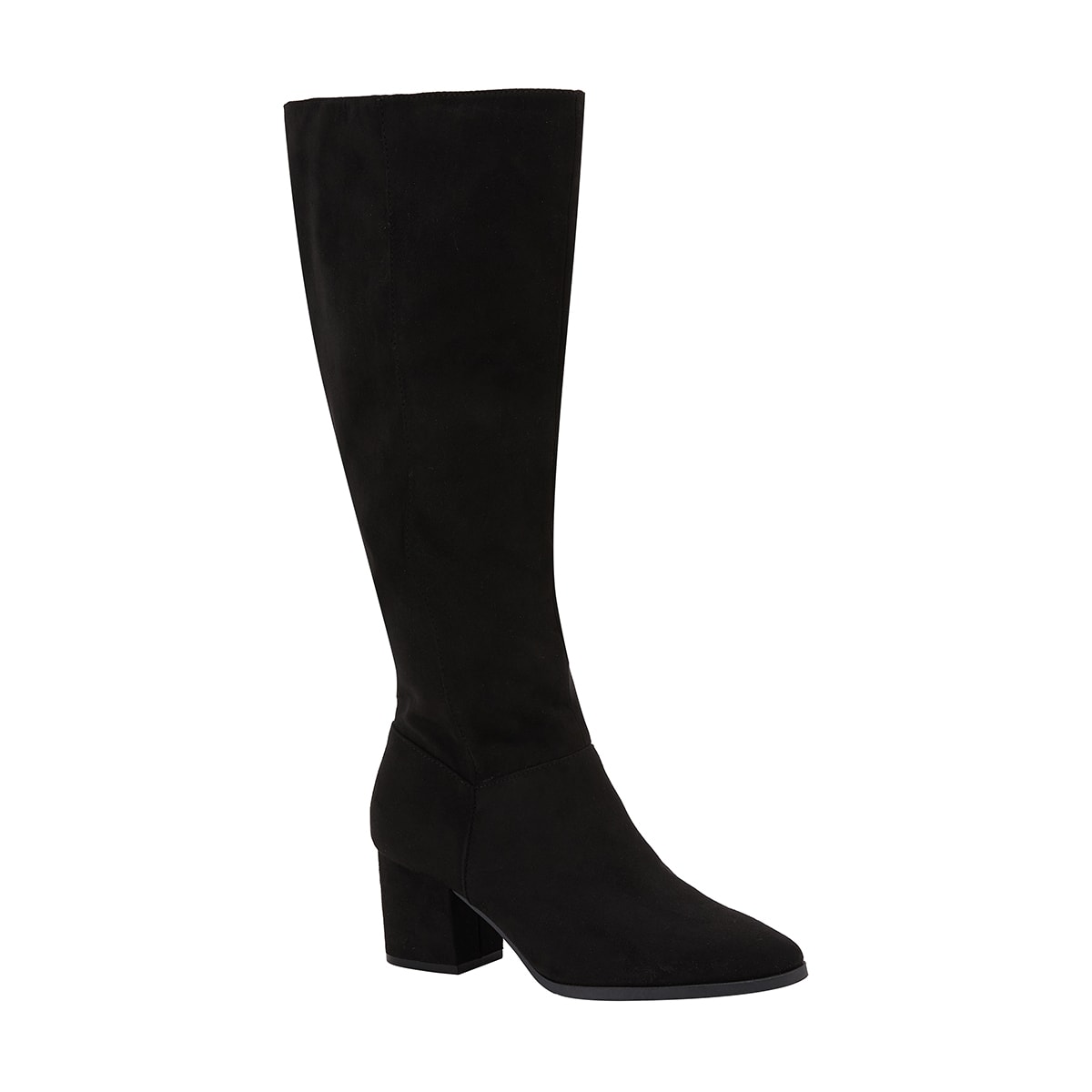 tall black boots without heel