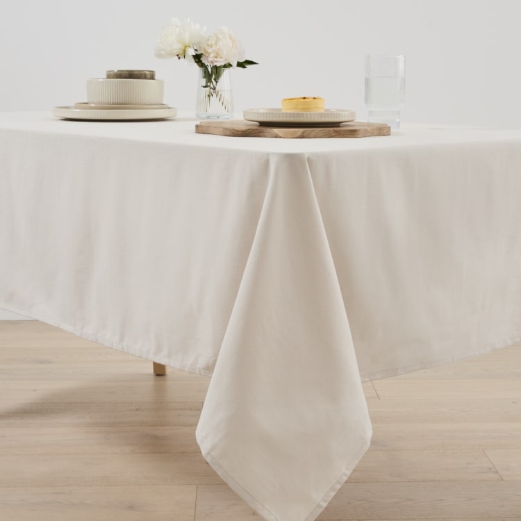 Sand Extra Large Linen Look Tablecloth - Kmart