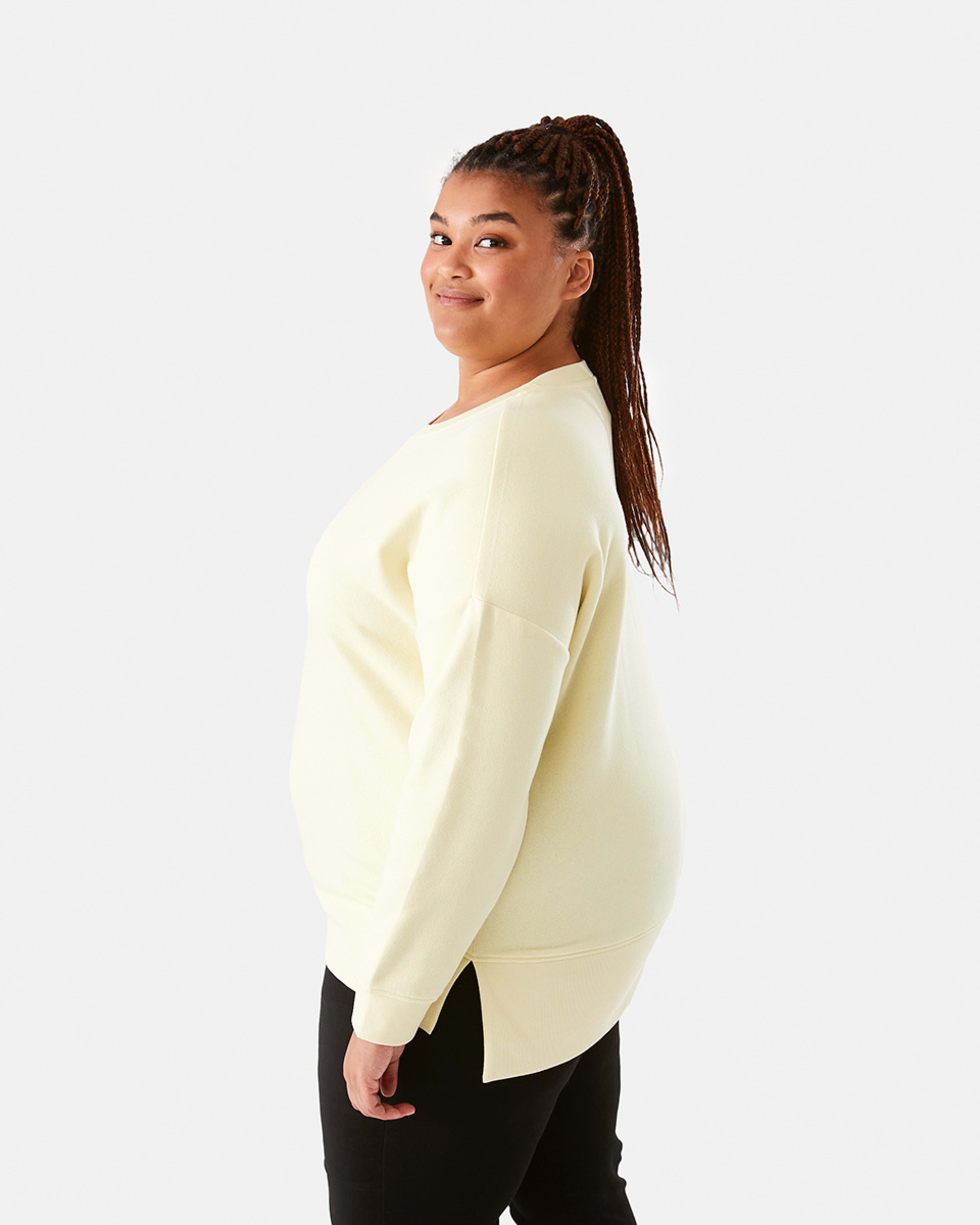 Curve Long Sleeve Boxy Sweatshirt Kmart