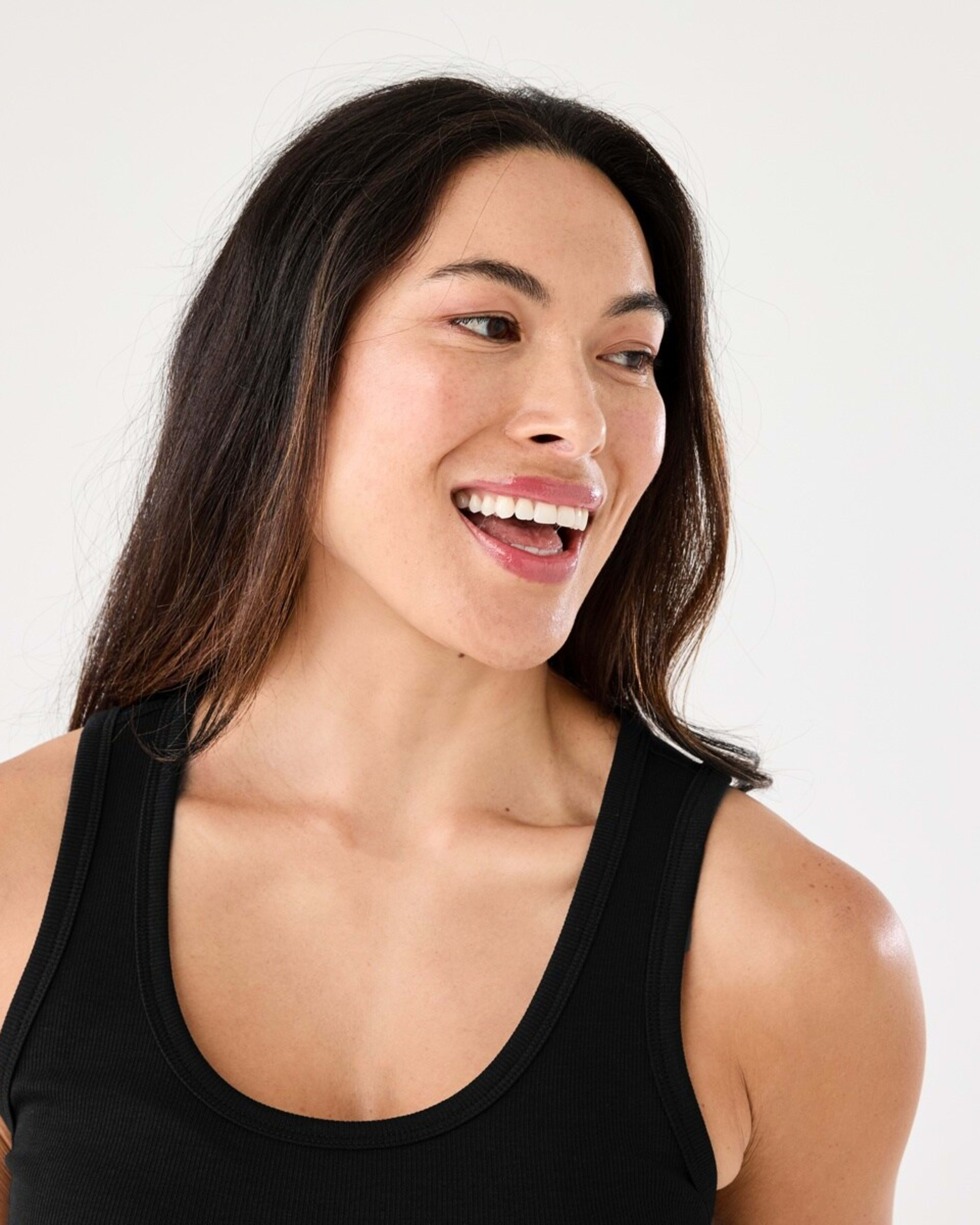 4 Sleeveless Rib Tank Black, 4 of 5
