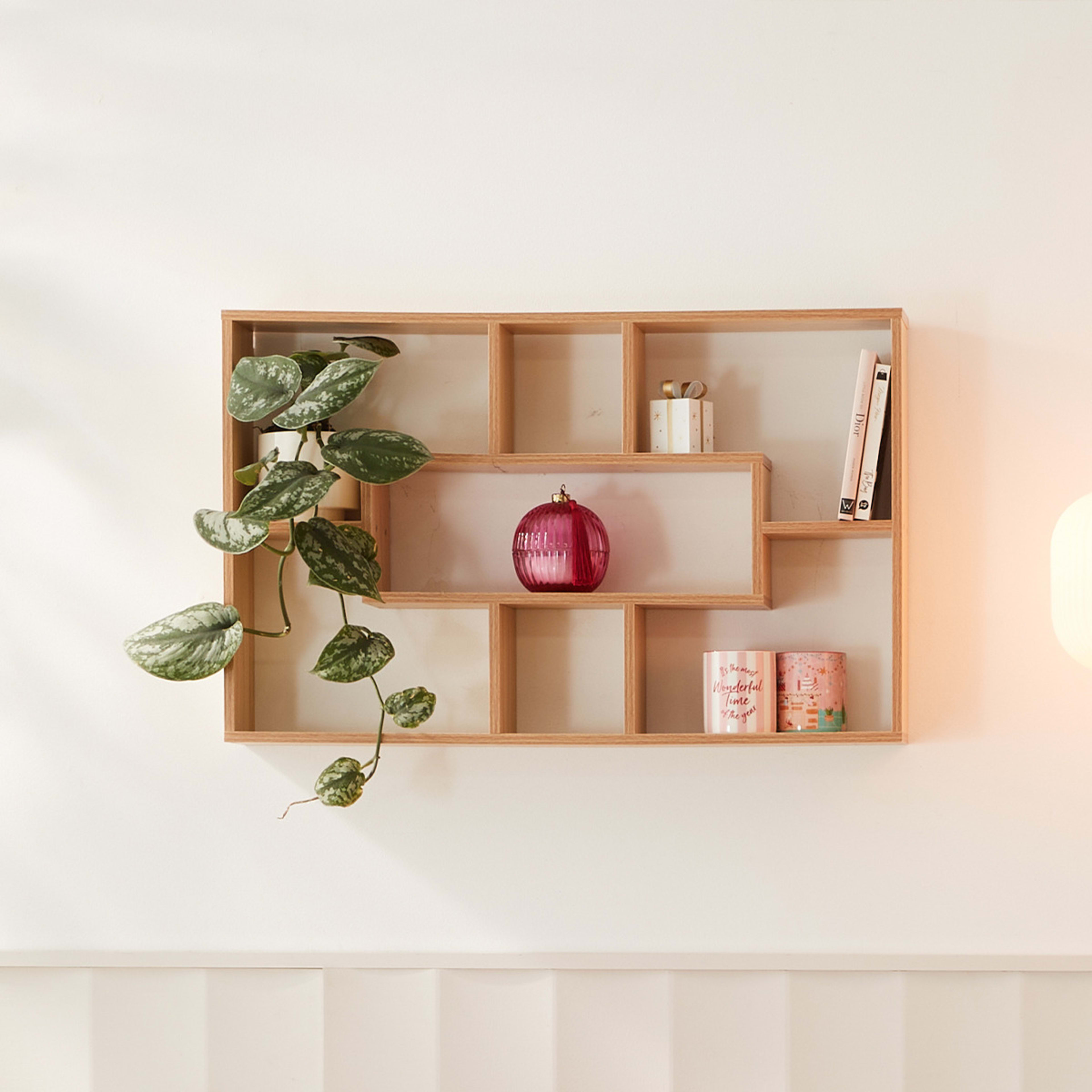 Oak Look Multi Section Shelf Kmart