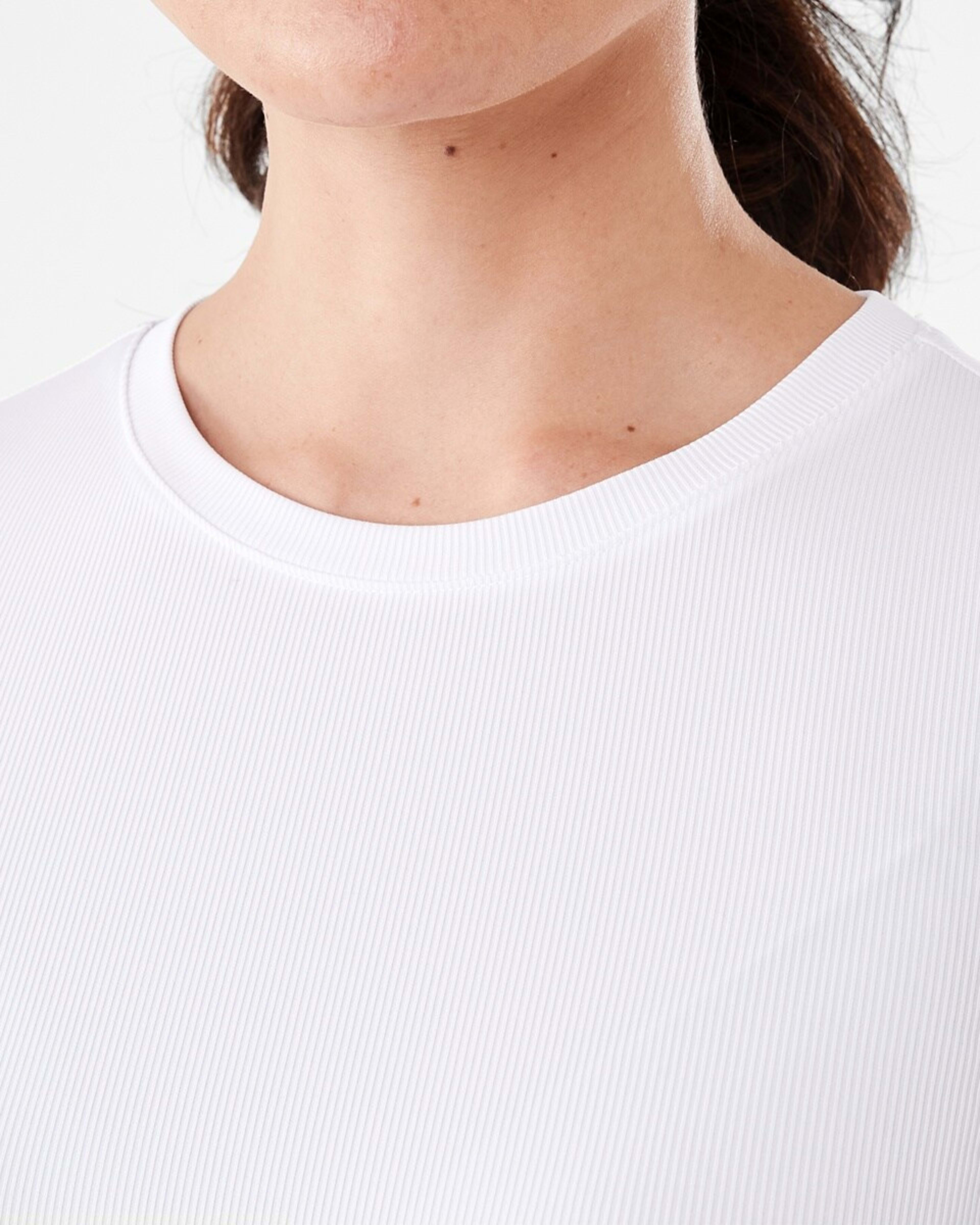 5 Active Womens Long Sleeve Rib T-shirt White, 5 of 6