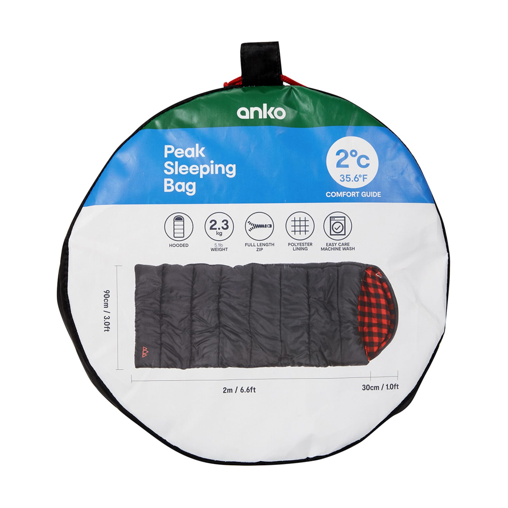 Peak Hooded Sleeping Bag Kmart