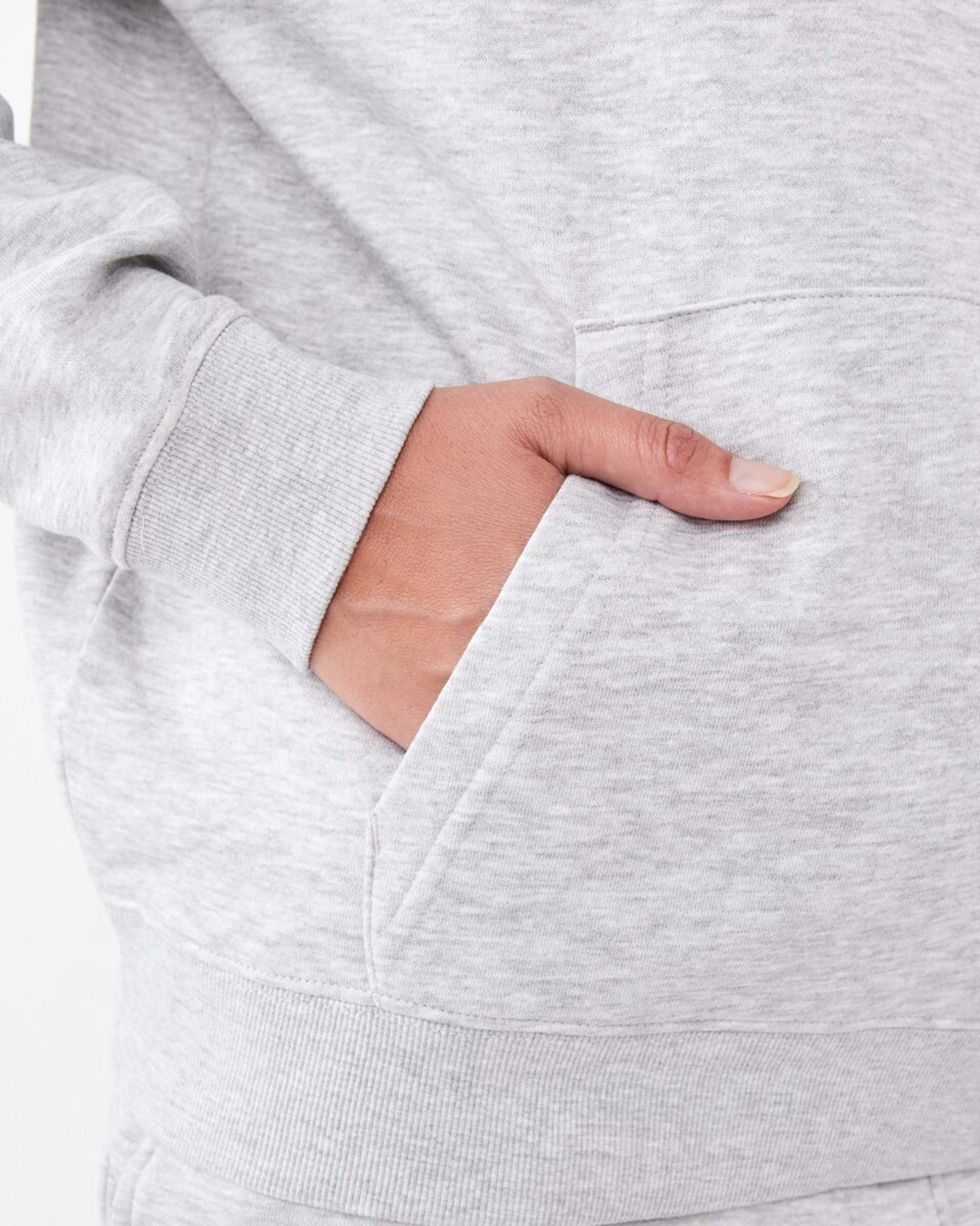 6 Active Womens Core Pop Over Hoodie Soft Grey Marle, 6 of 6