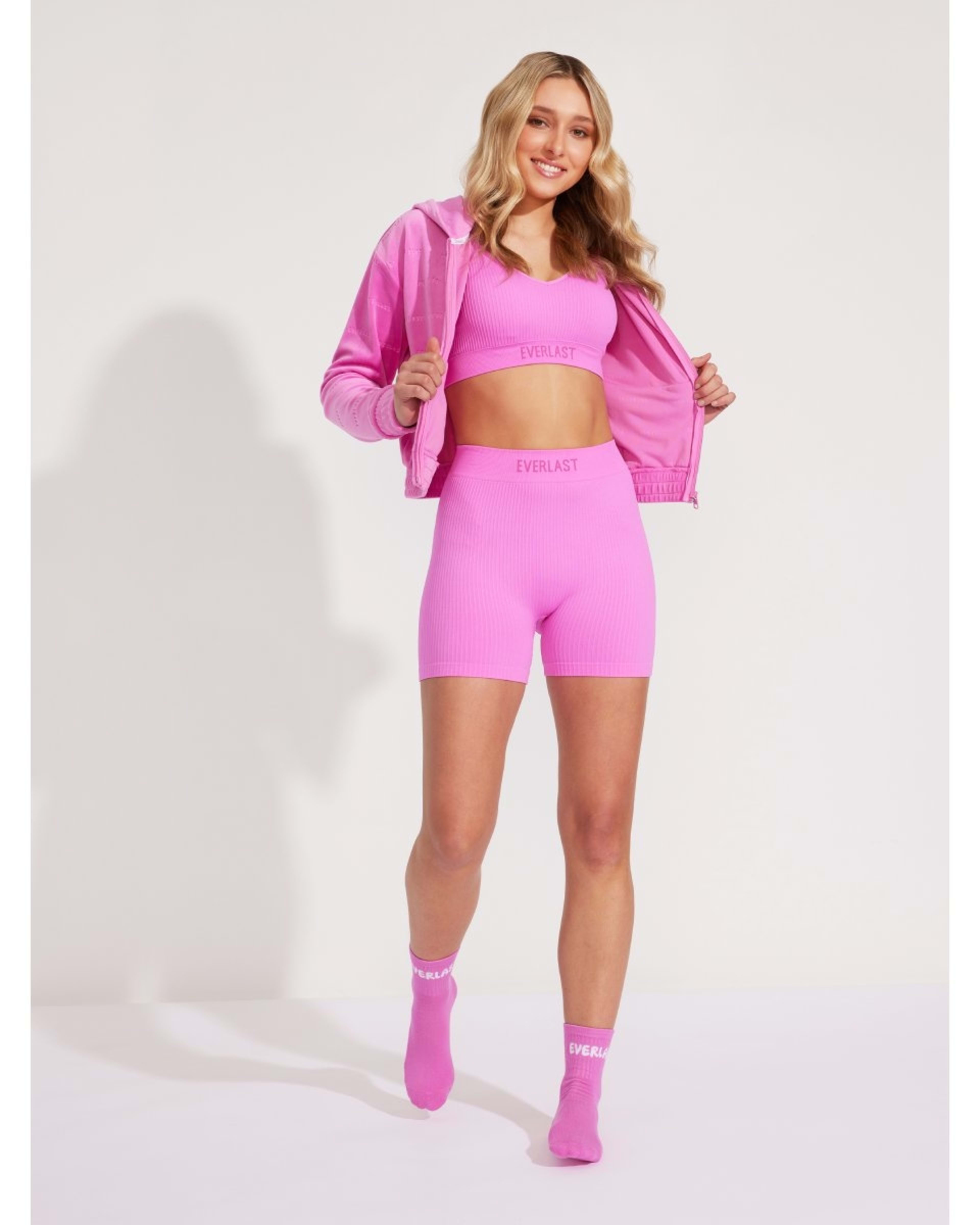 Active Everlast Womens Luxe Logo Velour Zip Through Jacket Kmart