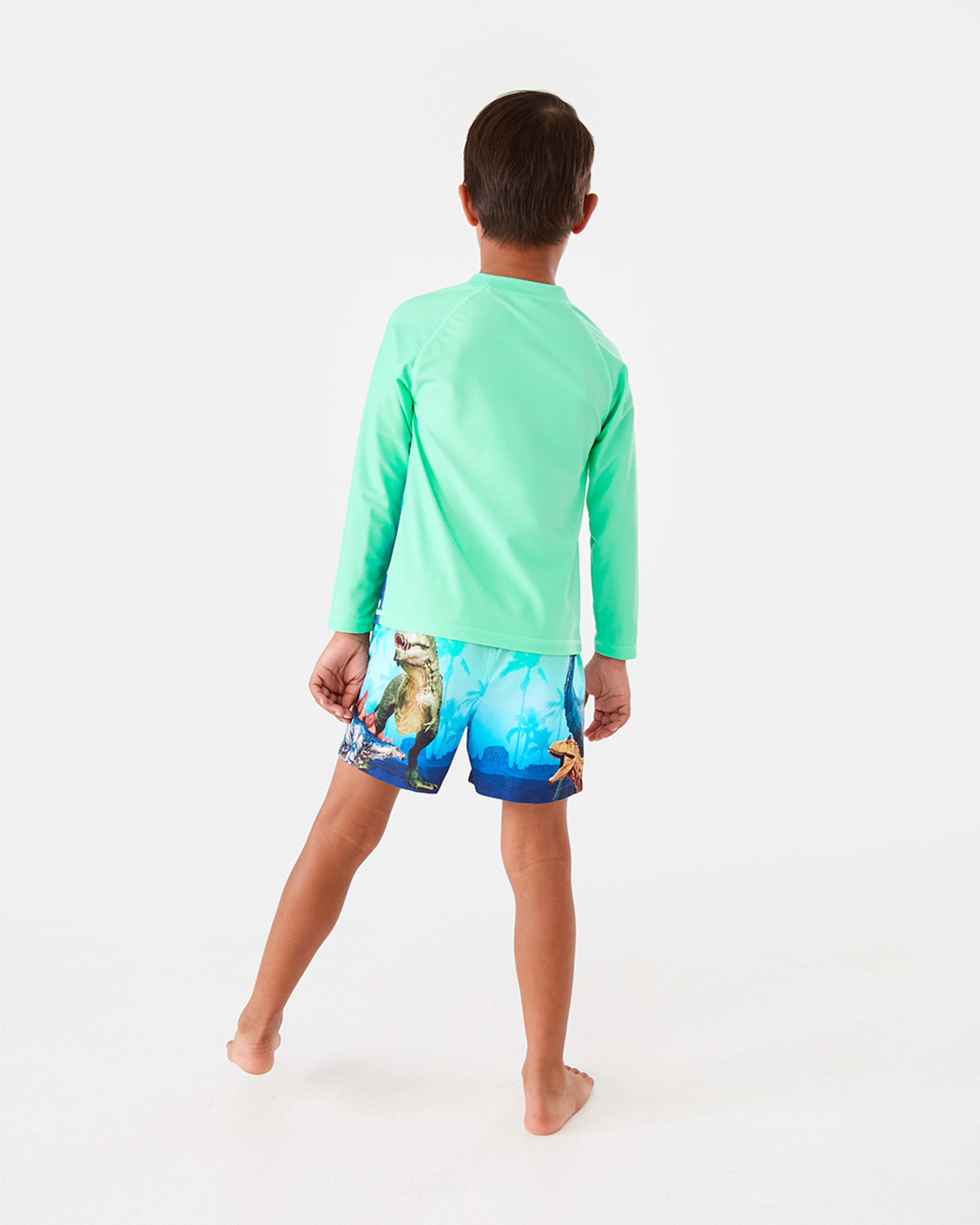6 Digital Print Rash Vest Grn Dino, 6 of 8
