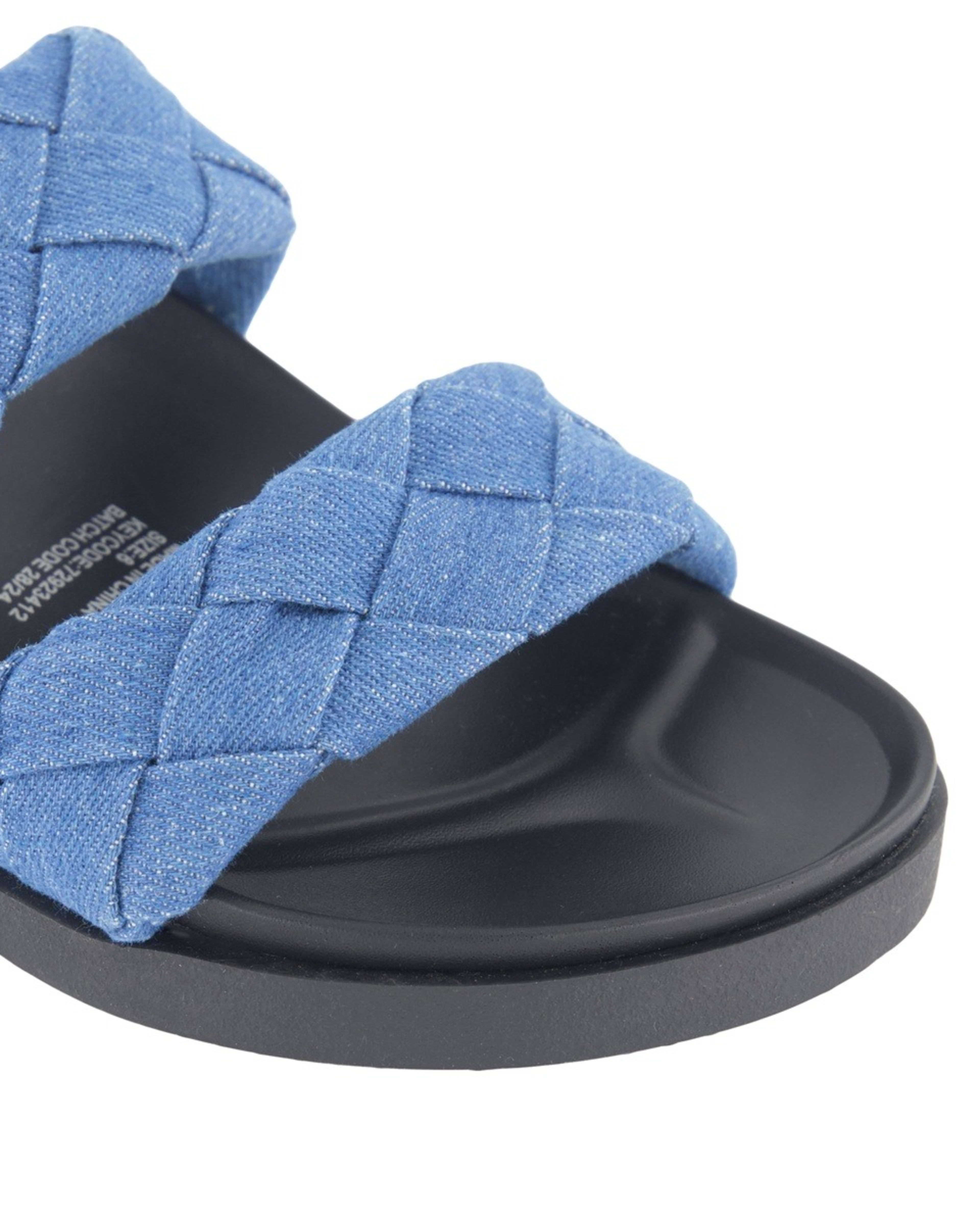 4 Braided Band Slides Denim, 4 of 4