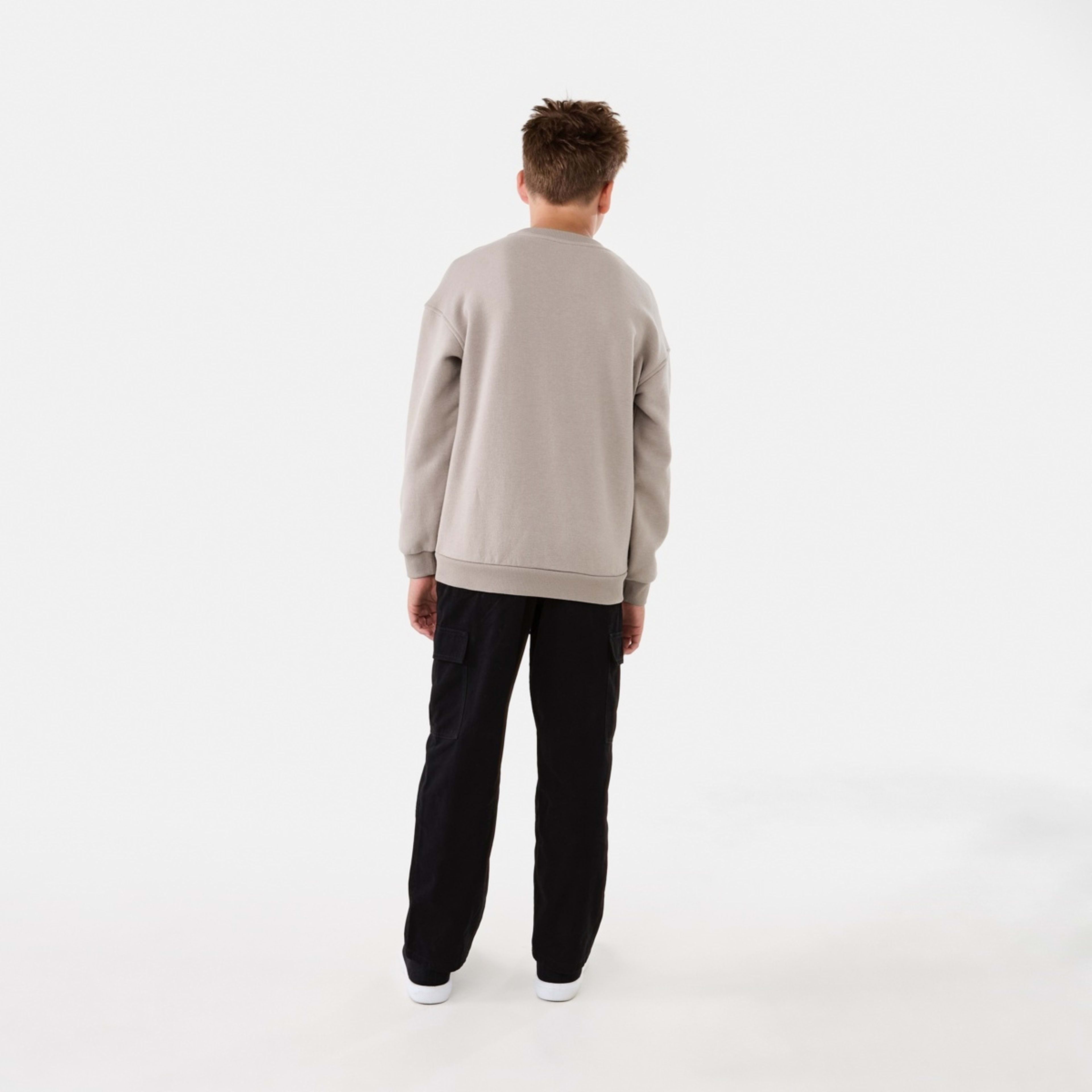 6 Oversized Graphic Crew Neck Sweatshirt Oxford Varsity Moon Rocks, 6 of 8